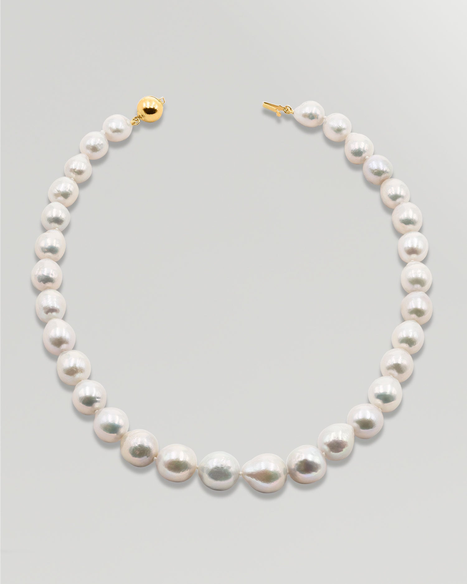 Collar de Perlas Cultivadas de Agua Dulce Edison Barrocas de 10-14 mm y 45 cm