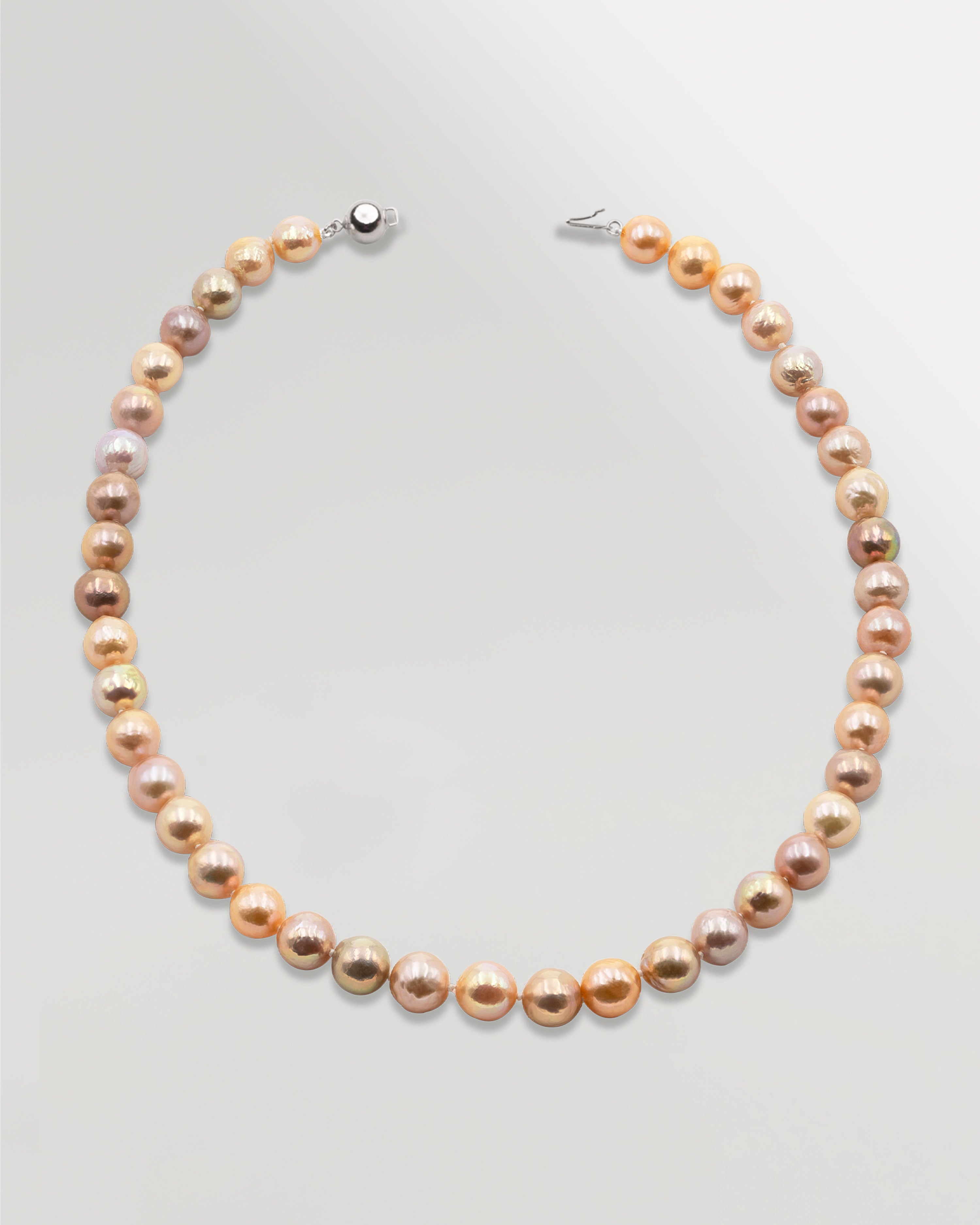 Collar de Perlas Cultivadas de Agua Dulce Semi-Barrocas Multicolor Natural de 9-10 mm Secret & You