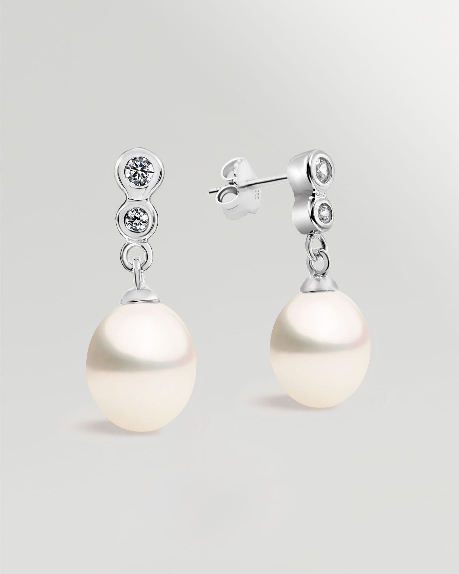 Pendientes de Perlas Gota de Agua Cultivadas y Circonitas de mujer Secret & You