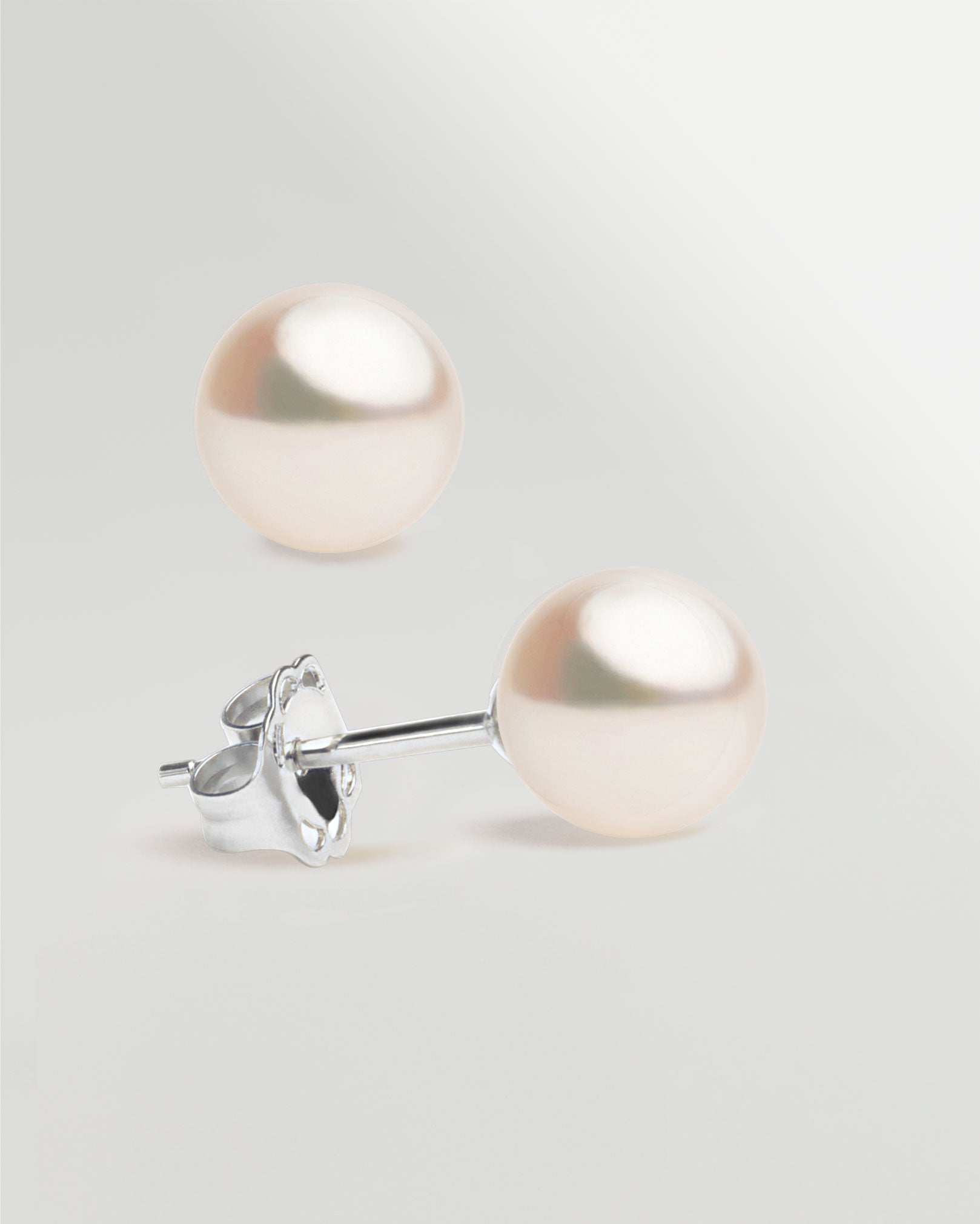 Pendientes de Perlas Cultivadas Akoya Japonesas en Oro de 18k 7,5-8mm Secret & You