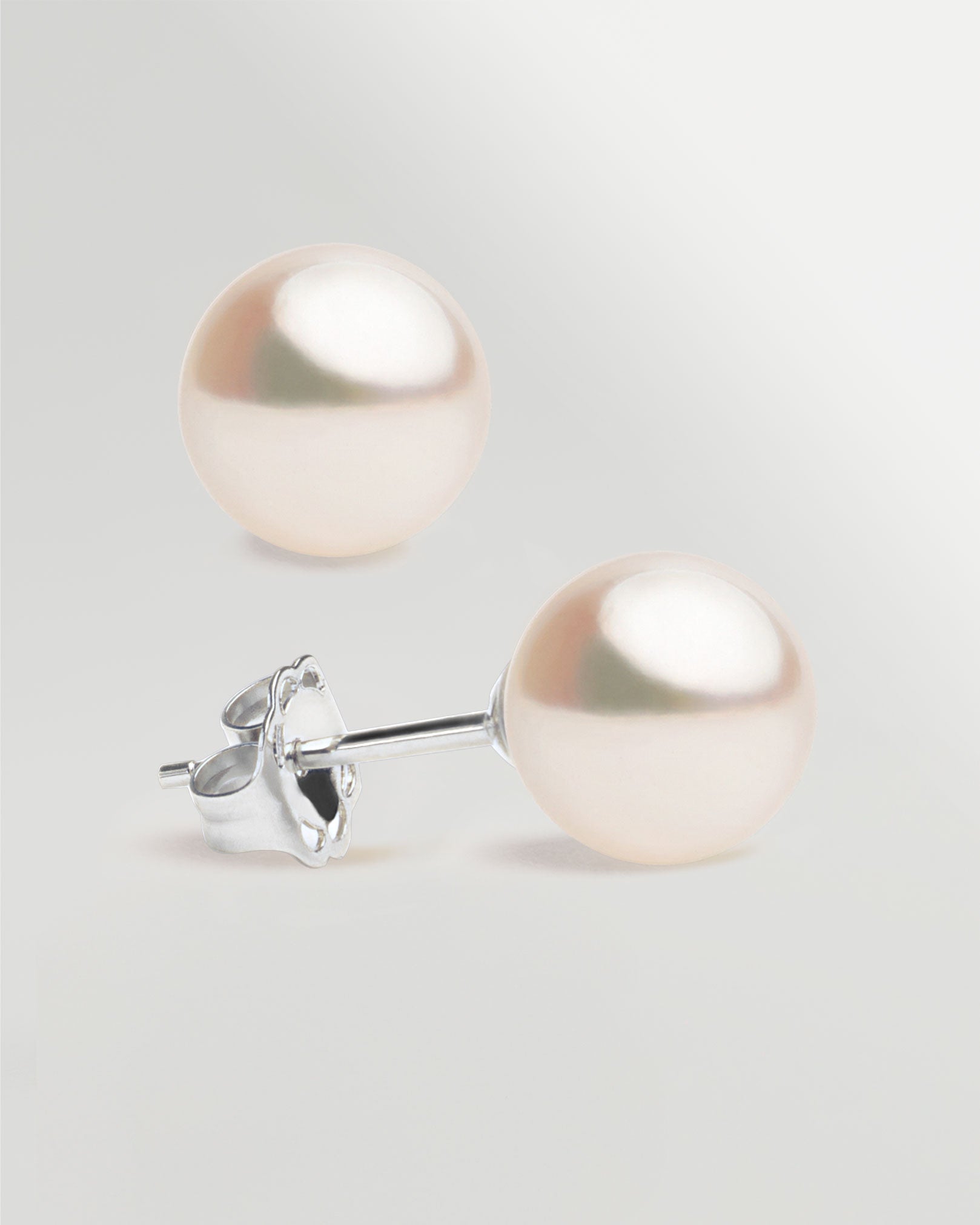 Pendientes de Perlas Cultivadas Akoya Japonesas en Oro de 18k 9-9,5mm Secret & You