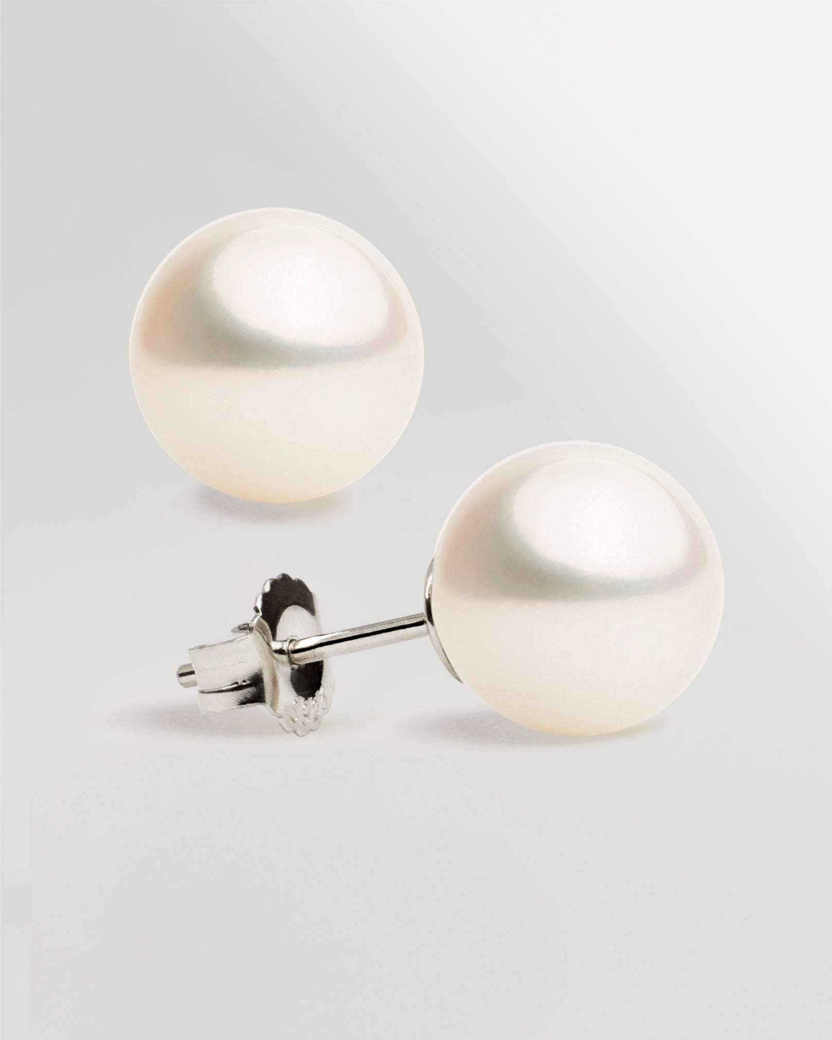 Pendientes de Perlas Redondas Cultivadas y Plata de Ley Secret & You 10-10'5mm