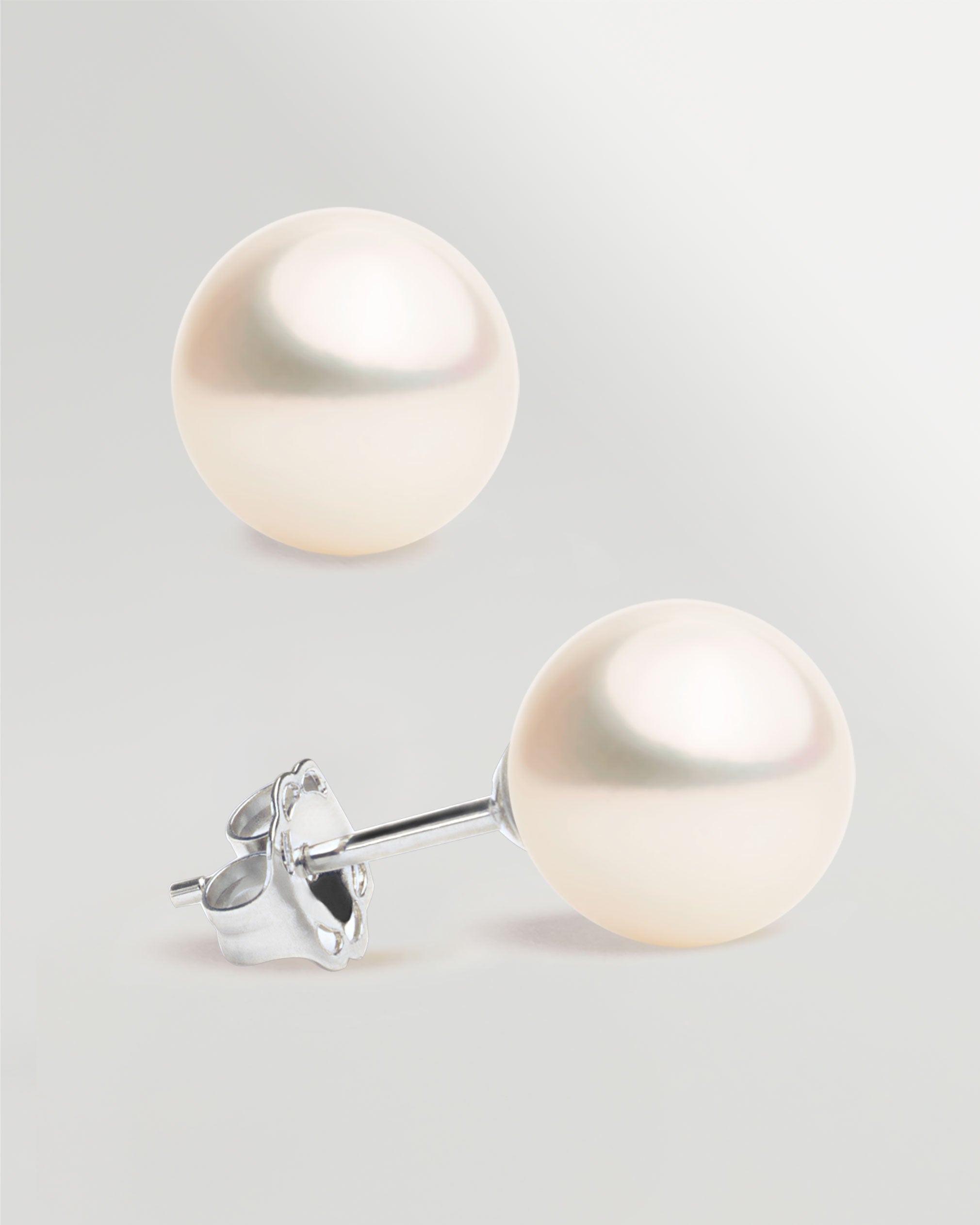 Pendientes de Perlas Redondas Cultivadas y Plata de Ley SY Perlas 11-11'5 mm