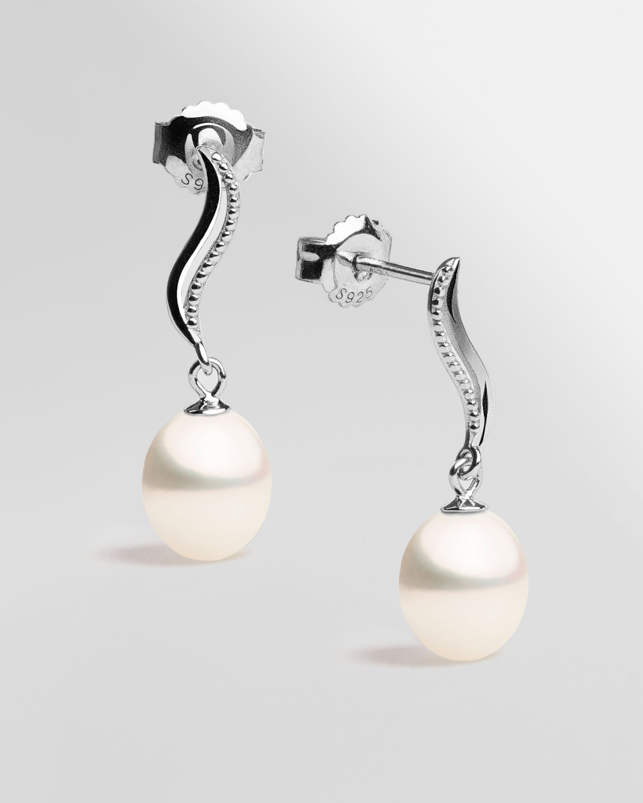 Pendientes Willow perla gota de agua 7-8 mm | Colección Bloom