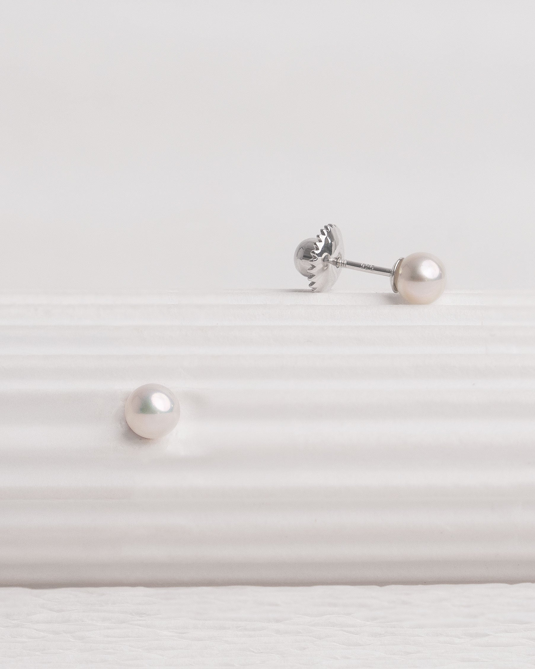 Pendientes para Bebés y Niñas de Perlas cultivadas de Agua Dulce y Plata de Ley Secret & You 5mm