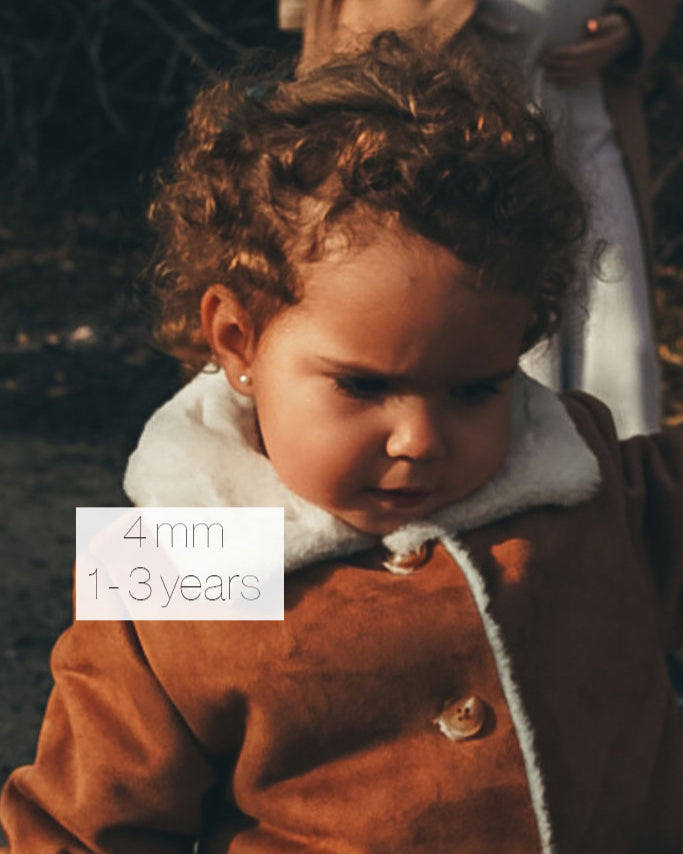 Pendientes para Bebés y Niñas de Perlas cultivadas de Agua Dulce y Plata de Ley Secret & You