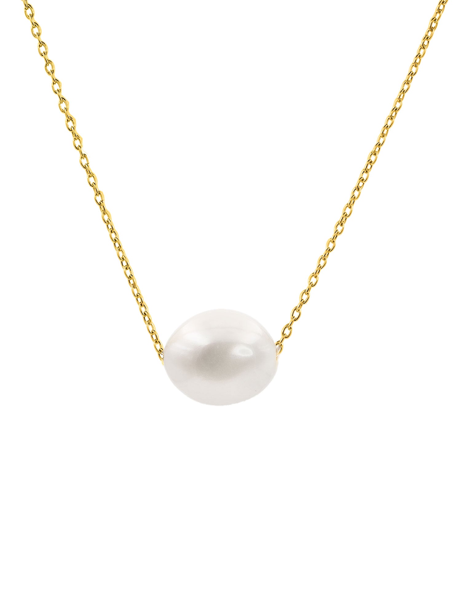 Colgante Perla de Agua Dulce Barroca de 10 - 11 mm y Plata de ley Bañada en oro 18 K Secret & You