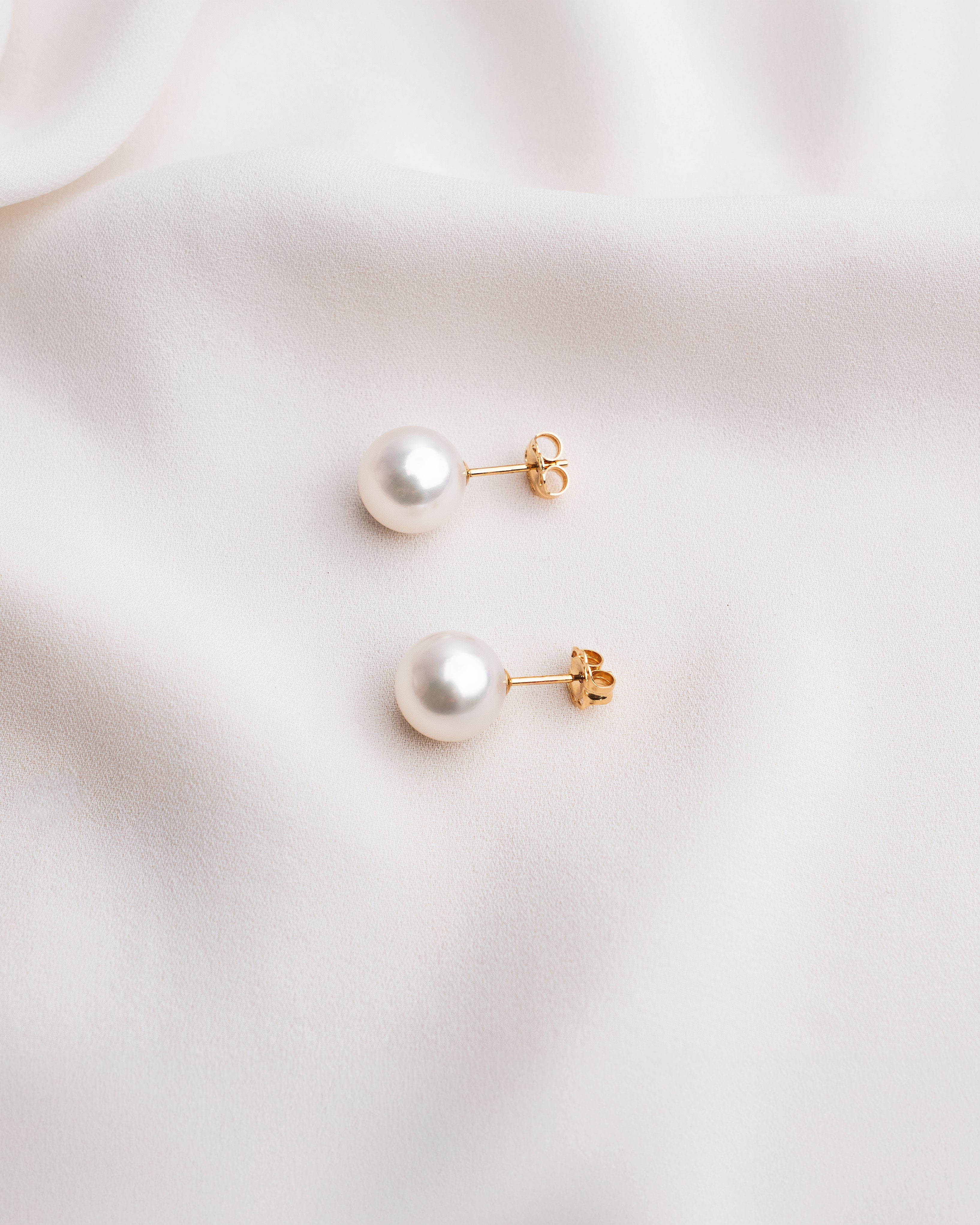 Pendientes de Perlas Cultivadas Australianas AAA en Oro de 18 k