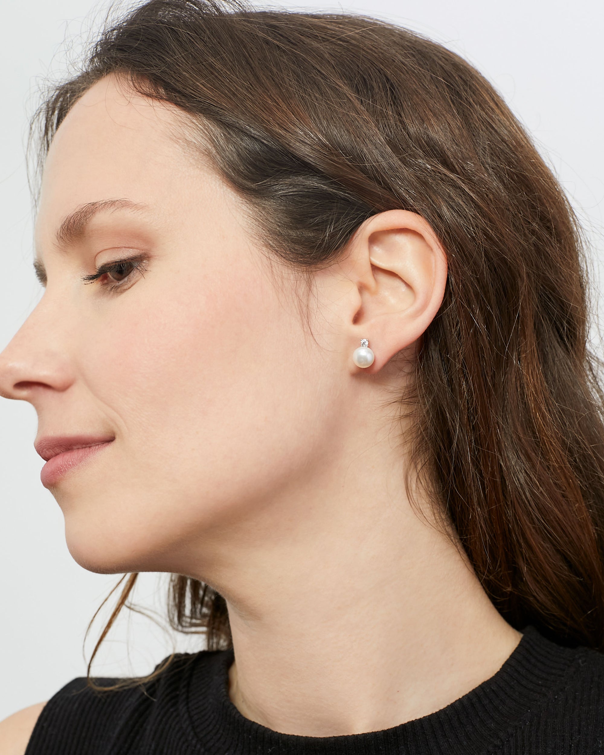 Pendientes de Perla Tu y Yo con Circonitas Secret & You