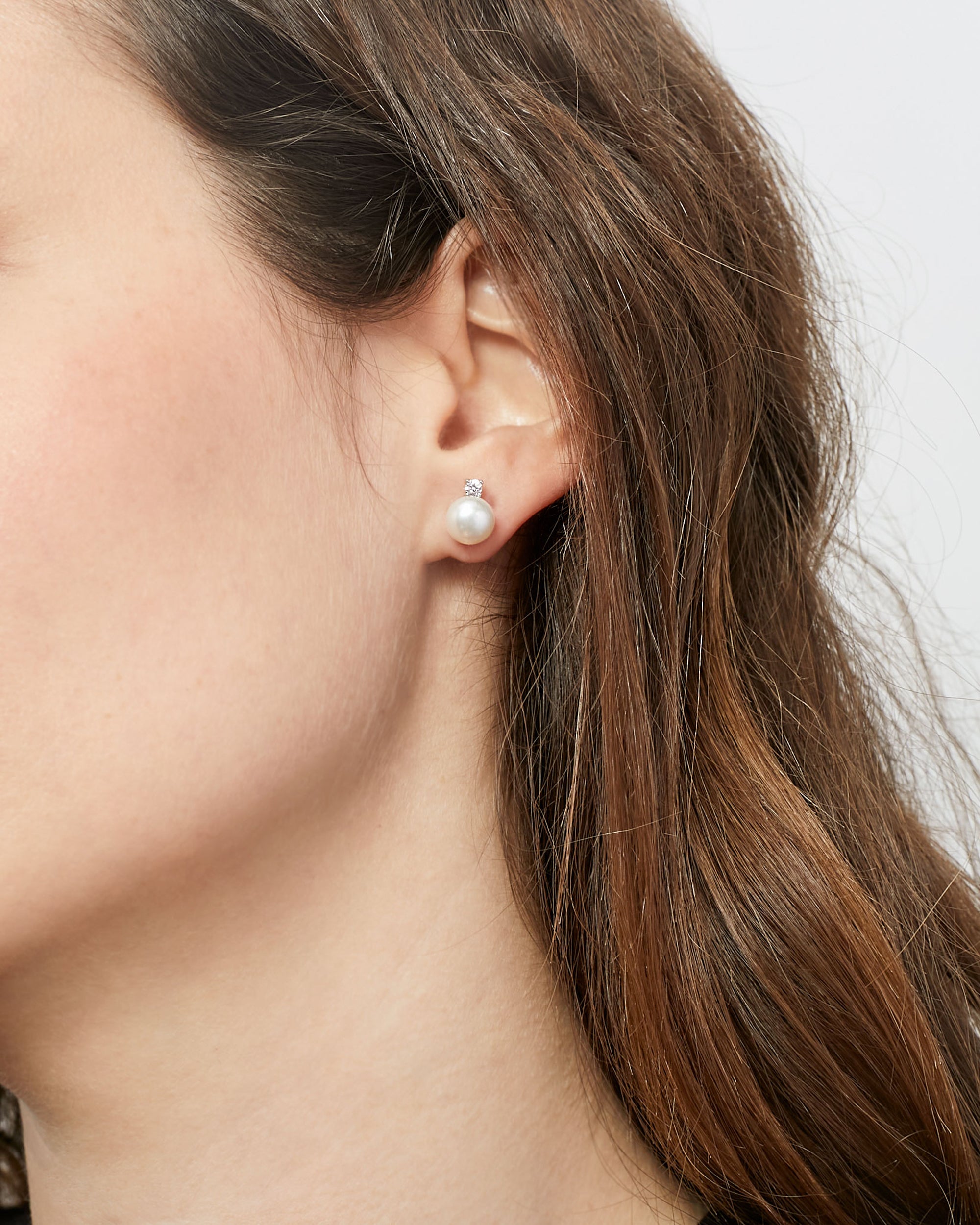 Pendientes de Perla Tu y Yo con Circonitas Secret & You