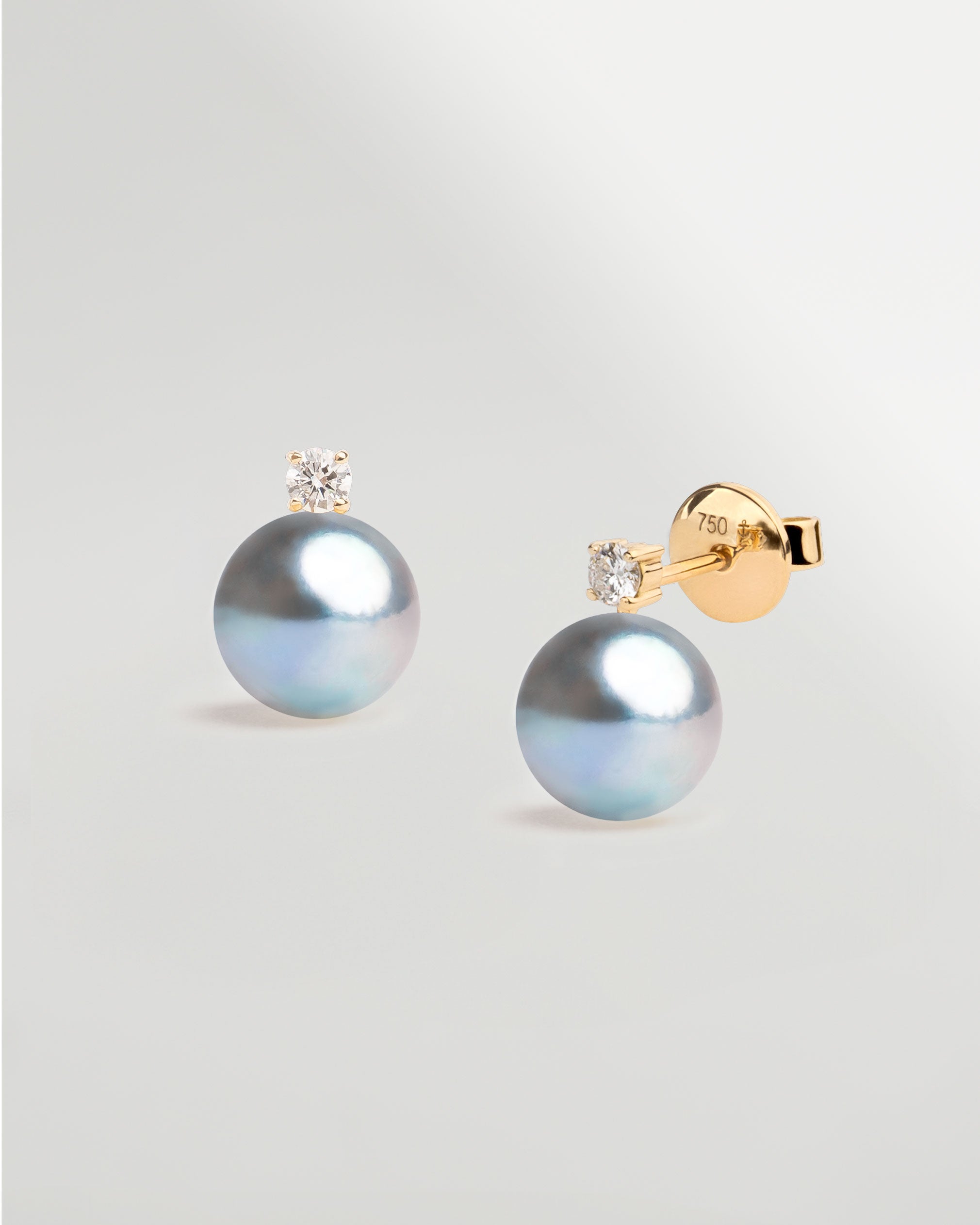 Pendientes Elara con Perlas Blue Akoya Japonesas AAA 8-8,5 mm | SY Perlas