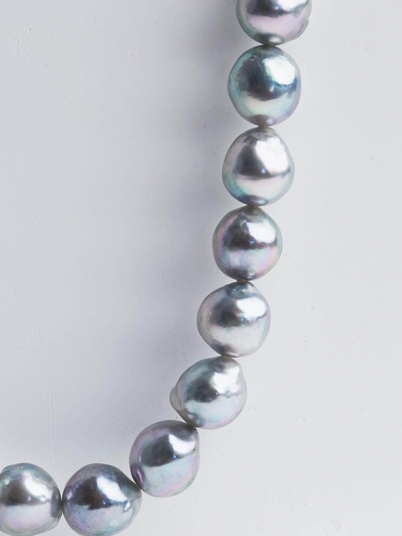Perlas cultivadas blue akoya gris plateado azulado