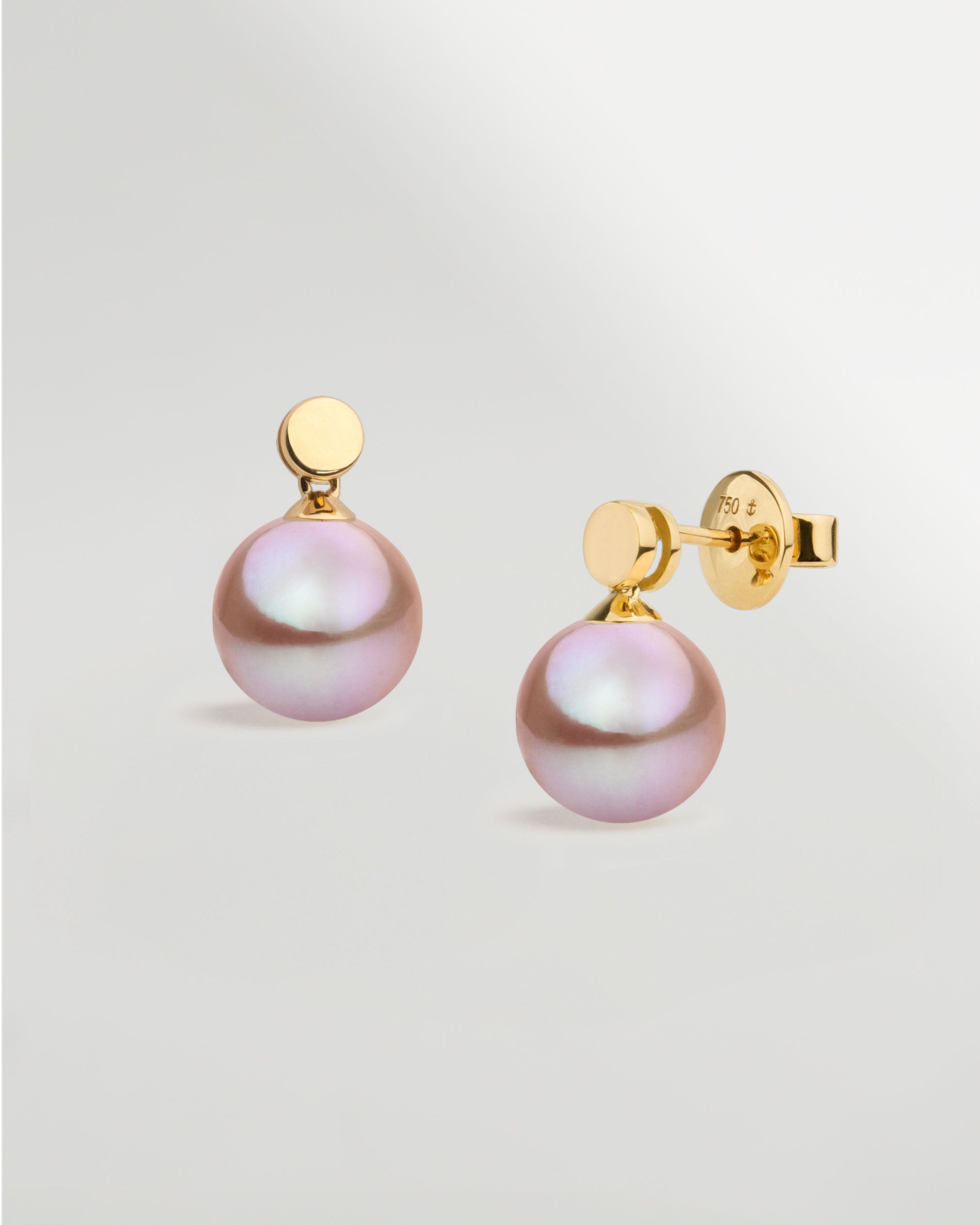 Pendientes Cassia con Perlas Cultivadas de Agua Dulce Lavanda AAA | SY Perlas