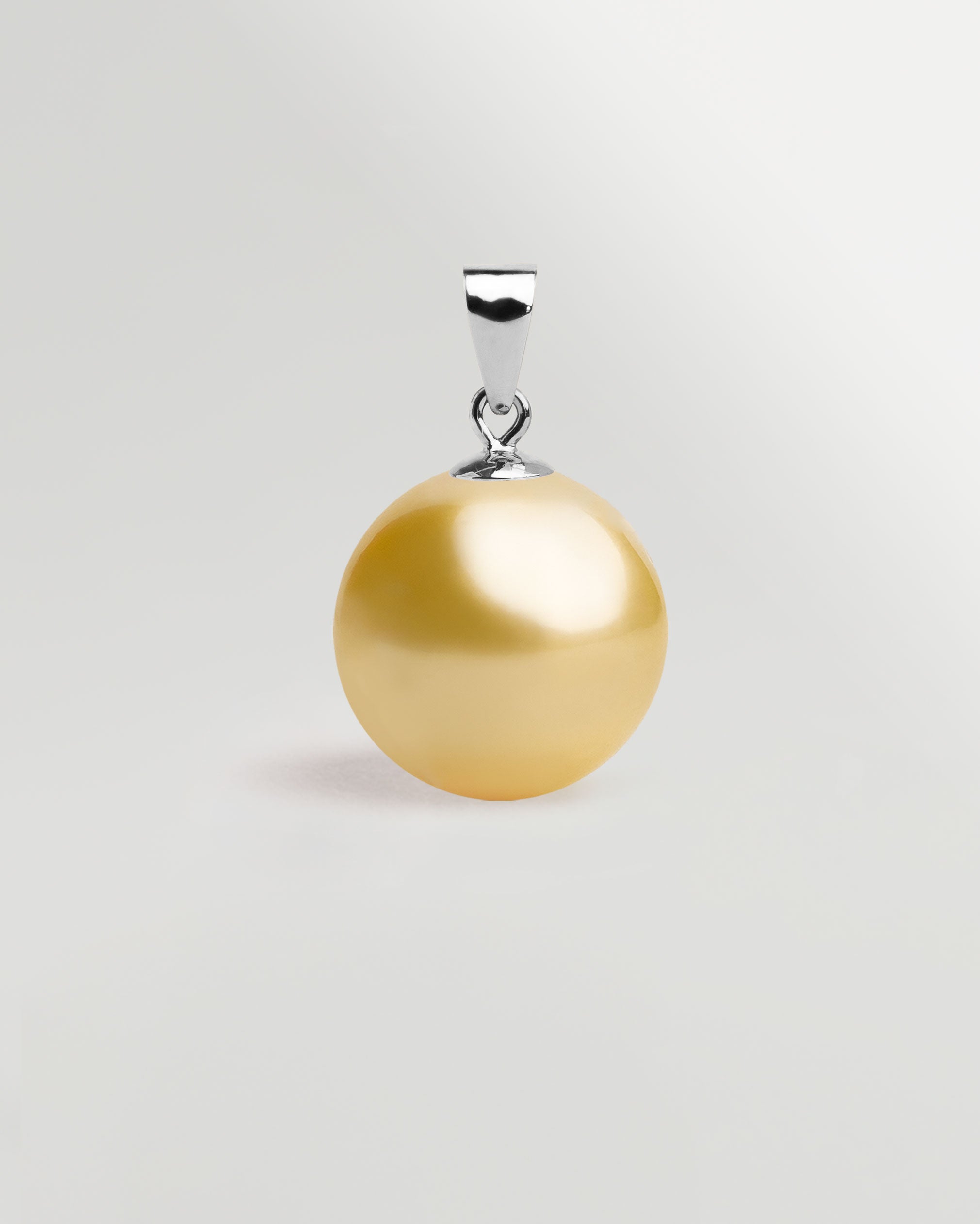Colgante de Perla Mar del Sur dorada (11-11,5 mm) en Oro 18k | SY Perlas