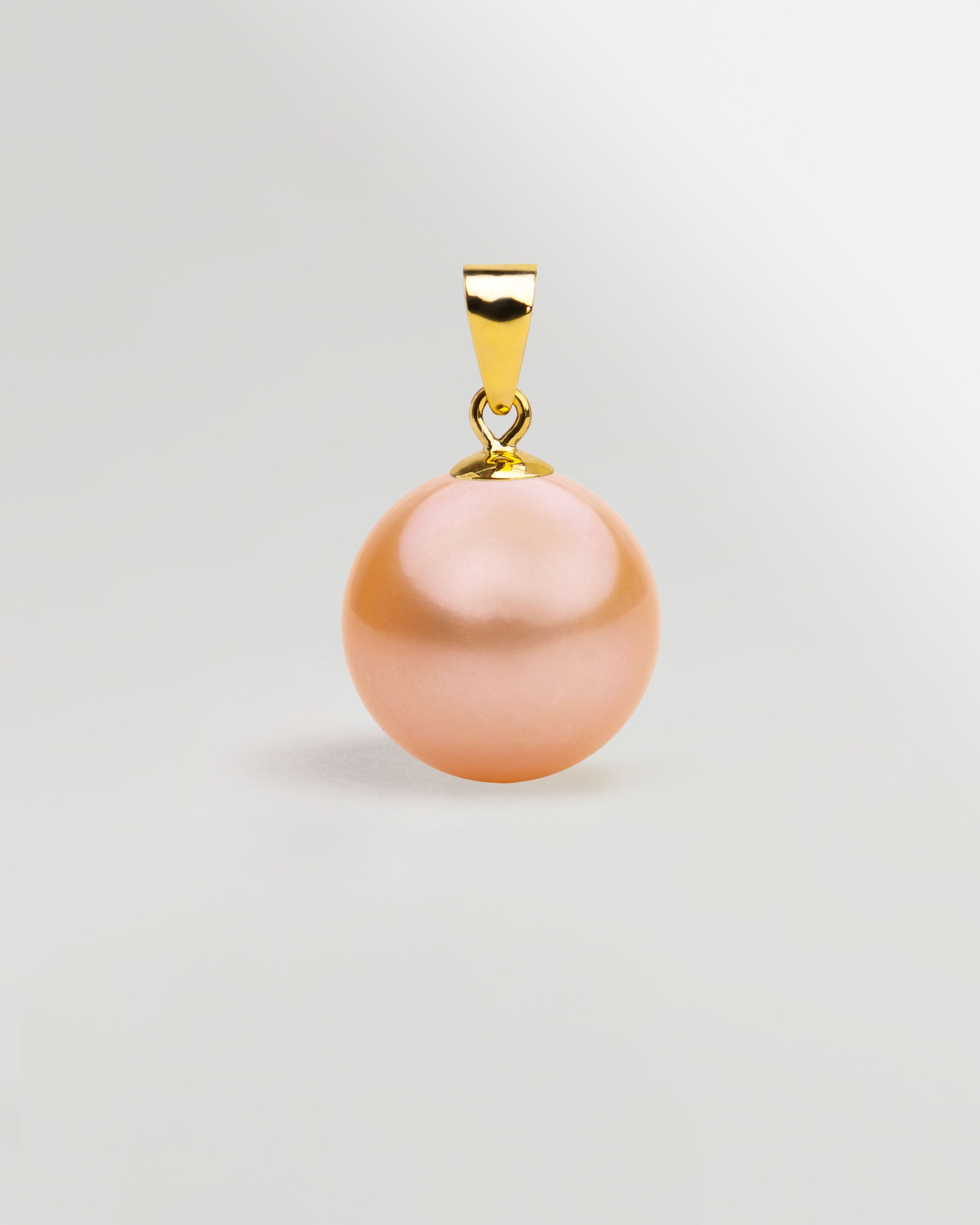Colgante de Perla Agua Dulce Melocotón en Oro 18k | SY Perlas
