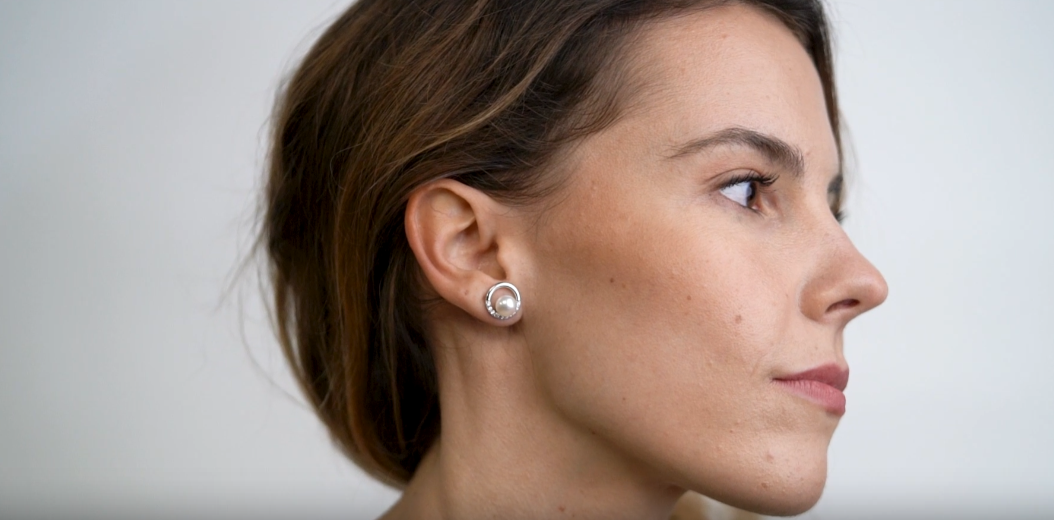 Pendientes de mujer Perlas Botón Cultivadas de Plata de Ley con Circonitas Secret & You