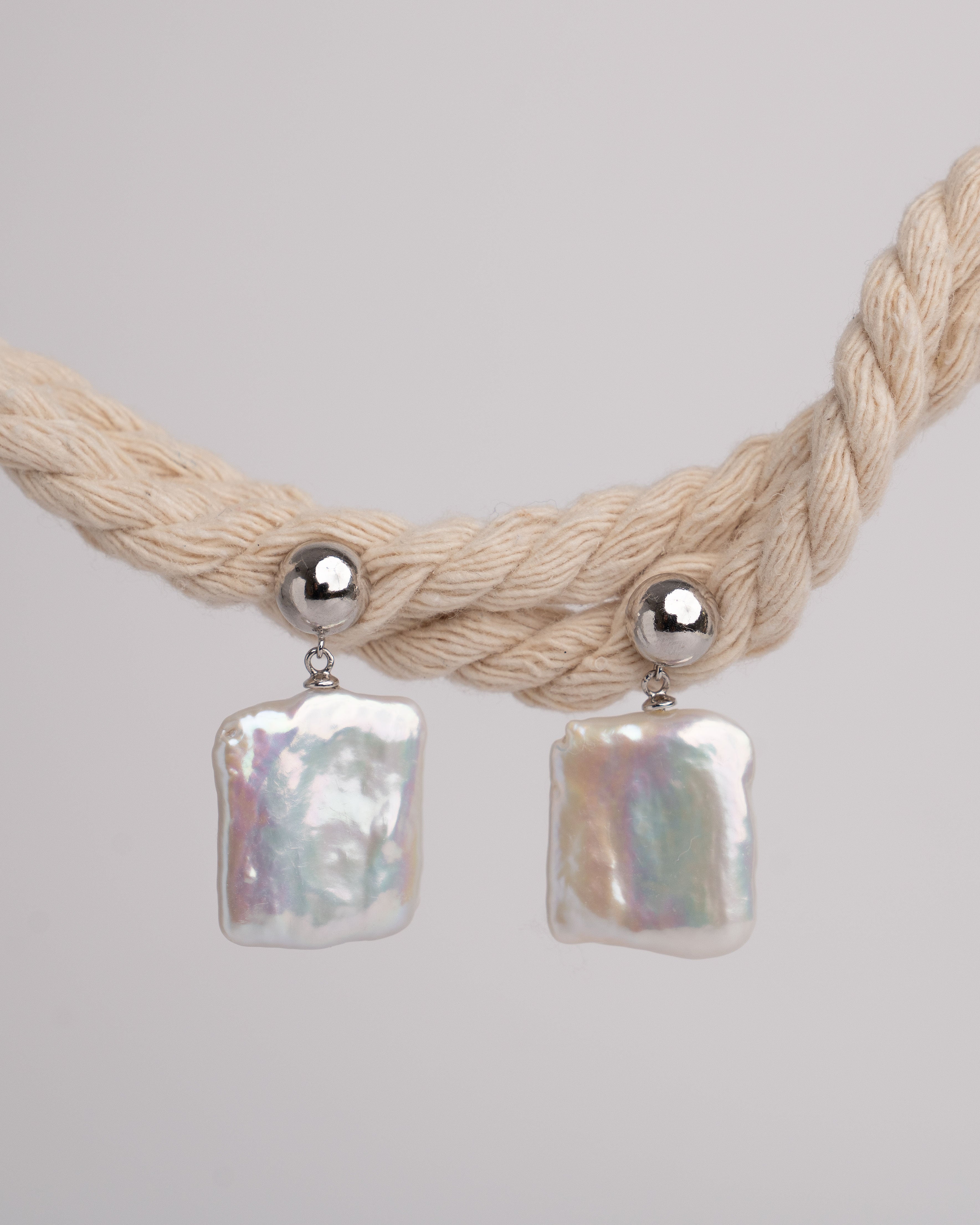 Pendientes Grace de Perlas Cultivadas de Agua dulce Barrocas 17 mm y Plata de Ley