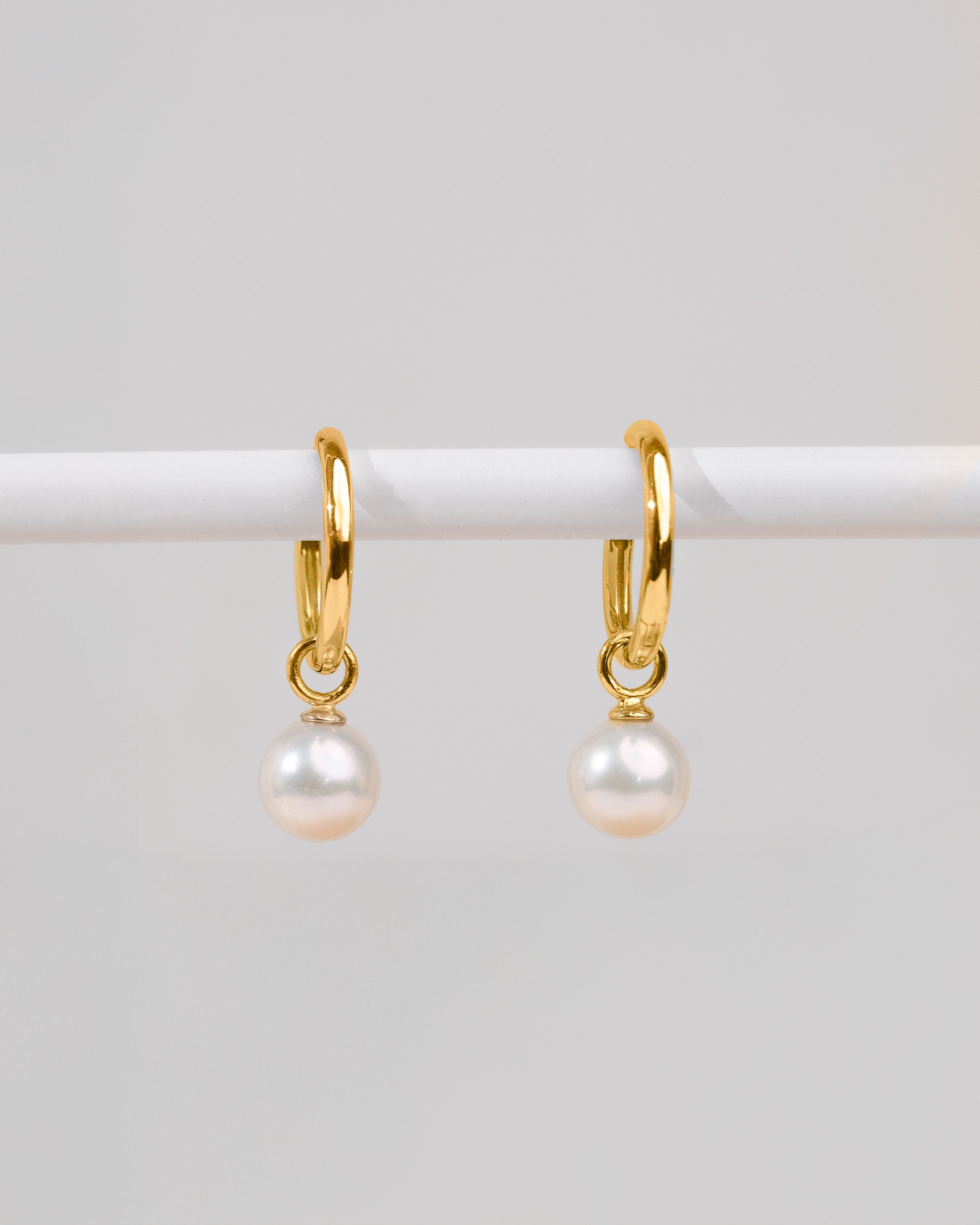 Aros de oro vermeil con perla redonda 12mm