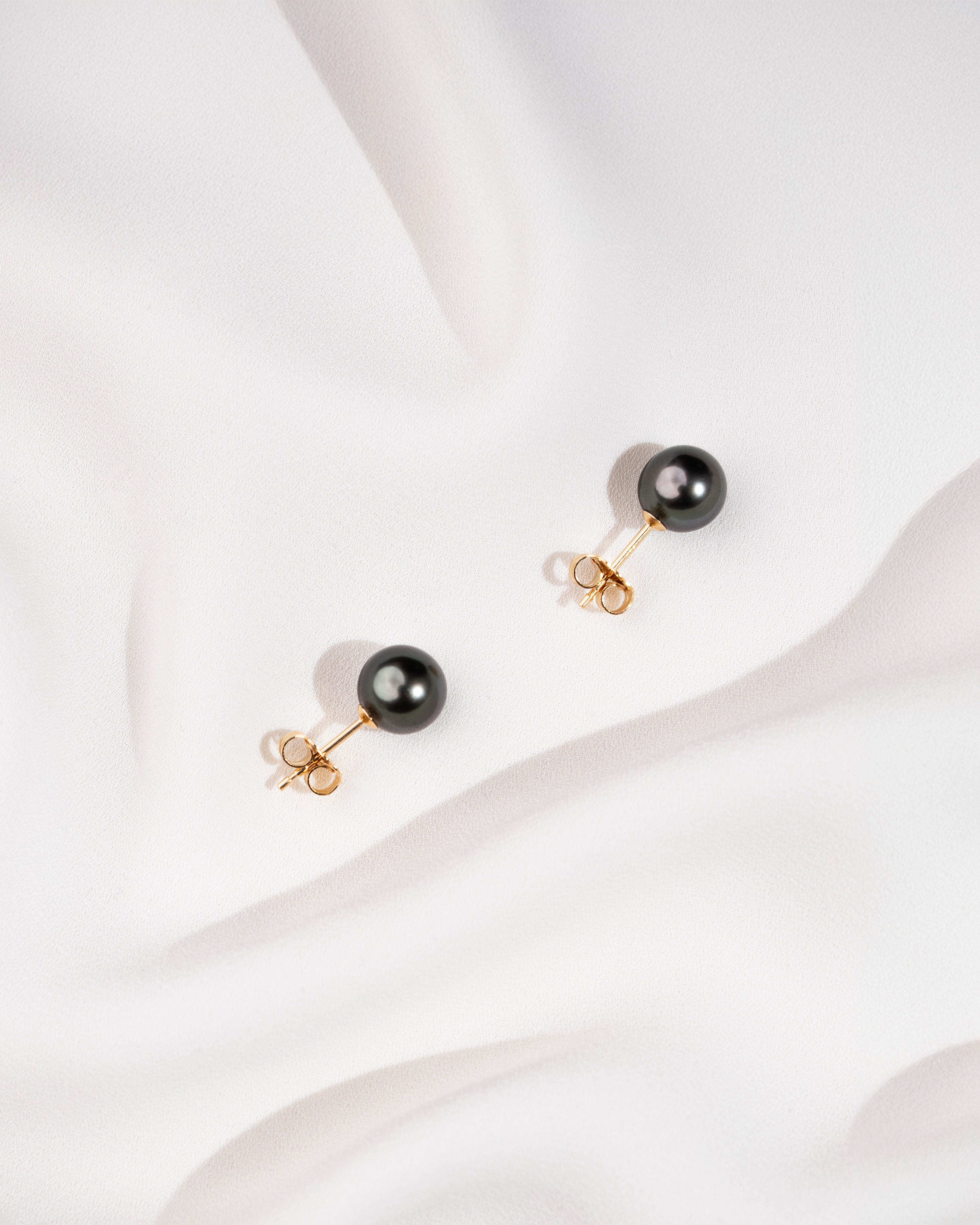 AAA-Tahiti-Zuchtperlen-Ohrringe aus 18 Karat Gold | 11-11,5 mm