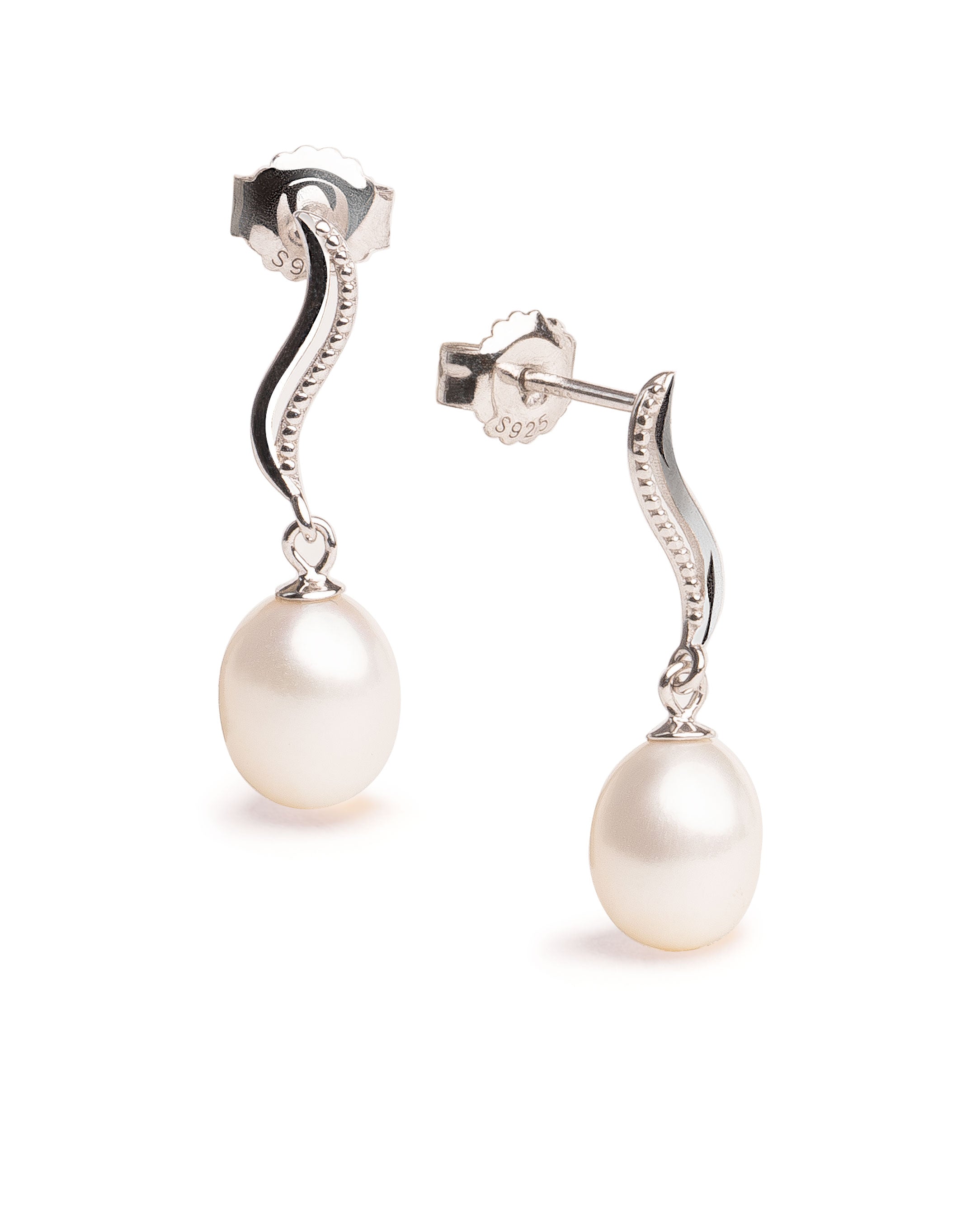 Pendientes Willow perla gota de agua 7-8 mm | Colección Bloom