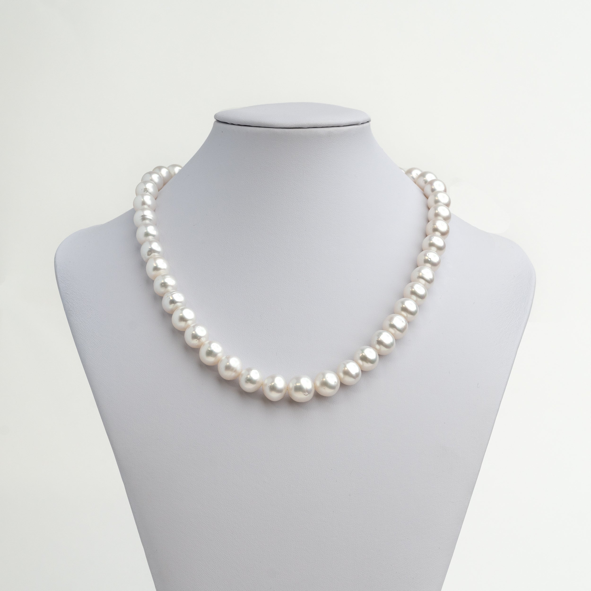 Collar de Perlas Cultivadas de Agua Dulce Edison Semi - Redondas 11-12