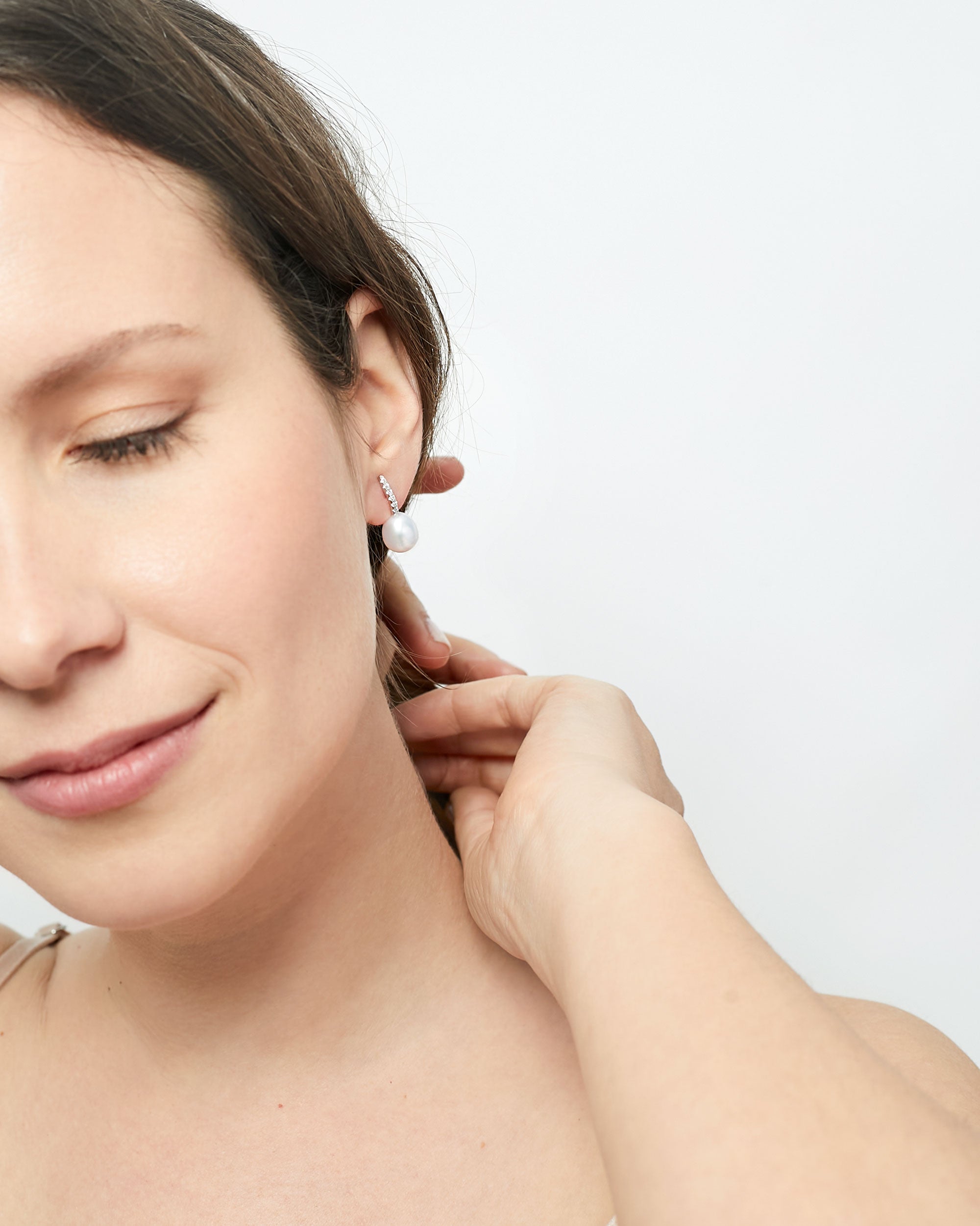 Pendientes de Perlas Gota de Agua Cultivadas y Circonitas de mujer Secret & You