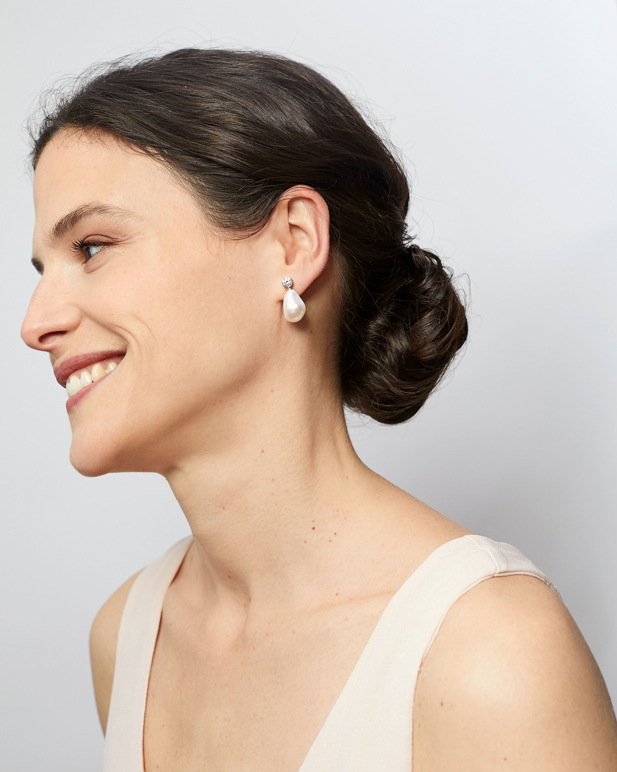 Pendientes de Perlas Barrocas con Circonita Diamante Secret & You