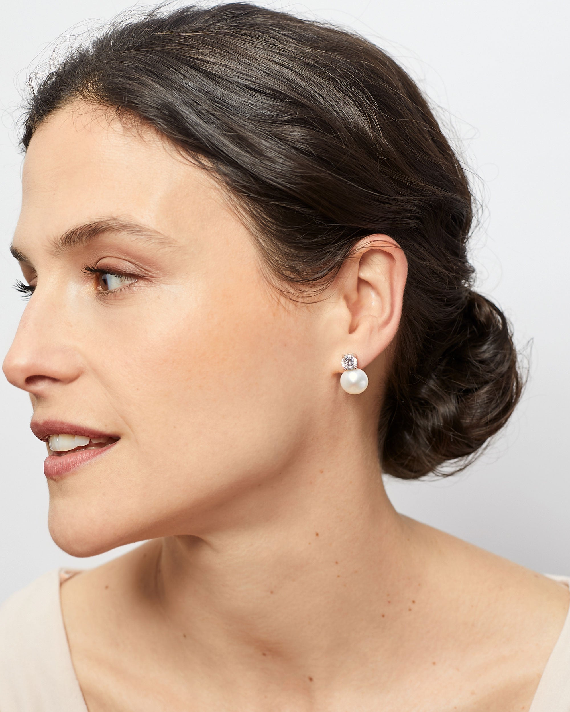 Pendientes de Perlas Tu y Yo con Plata de Ley y Circonitas Secret & You