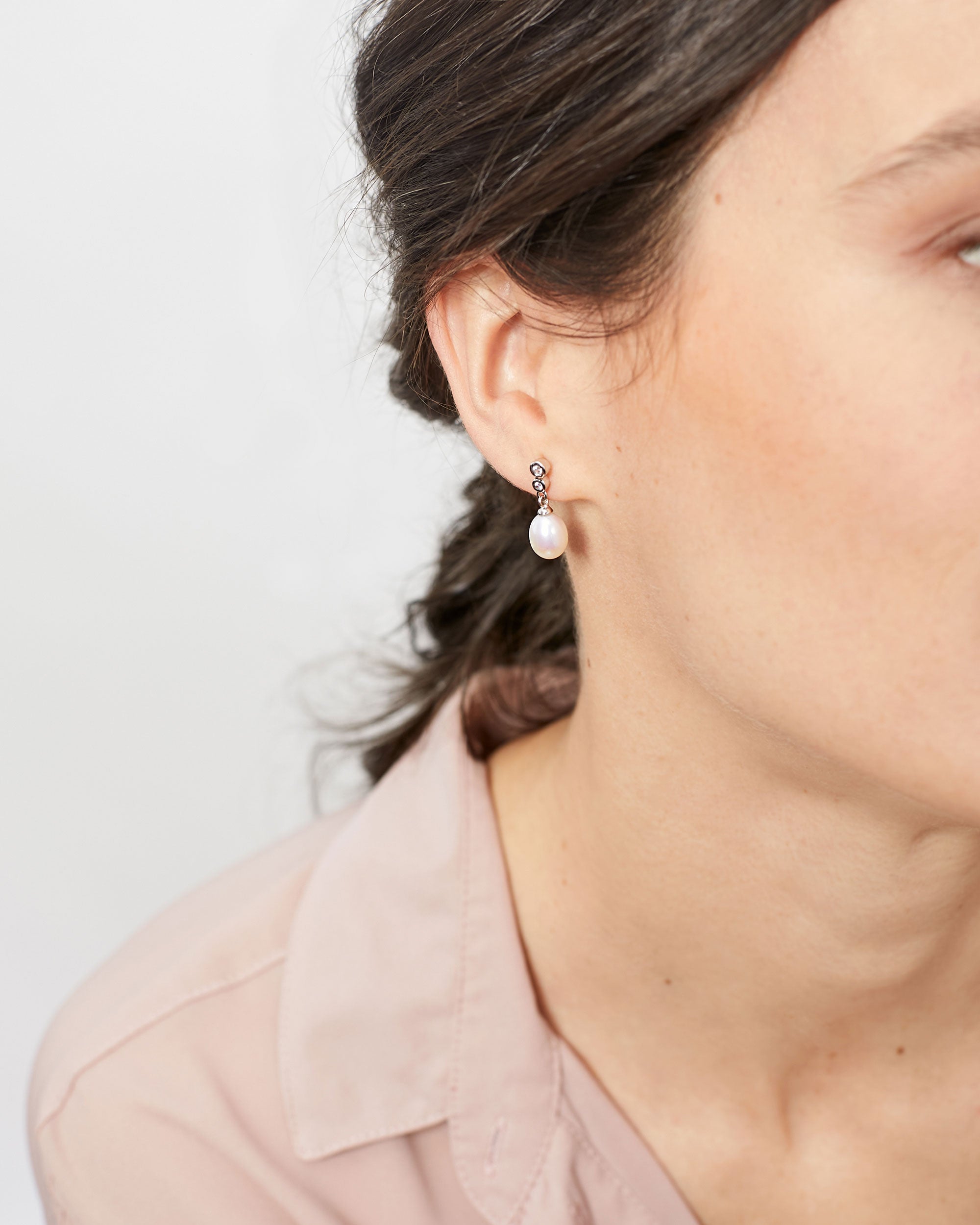 Pendientes de Perlas Gota de Agua Cultivadas y Circonitas de mujer Secret & You