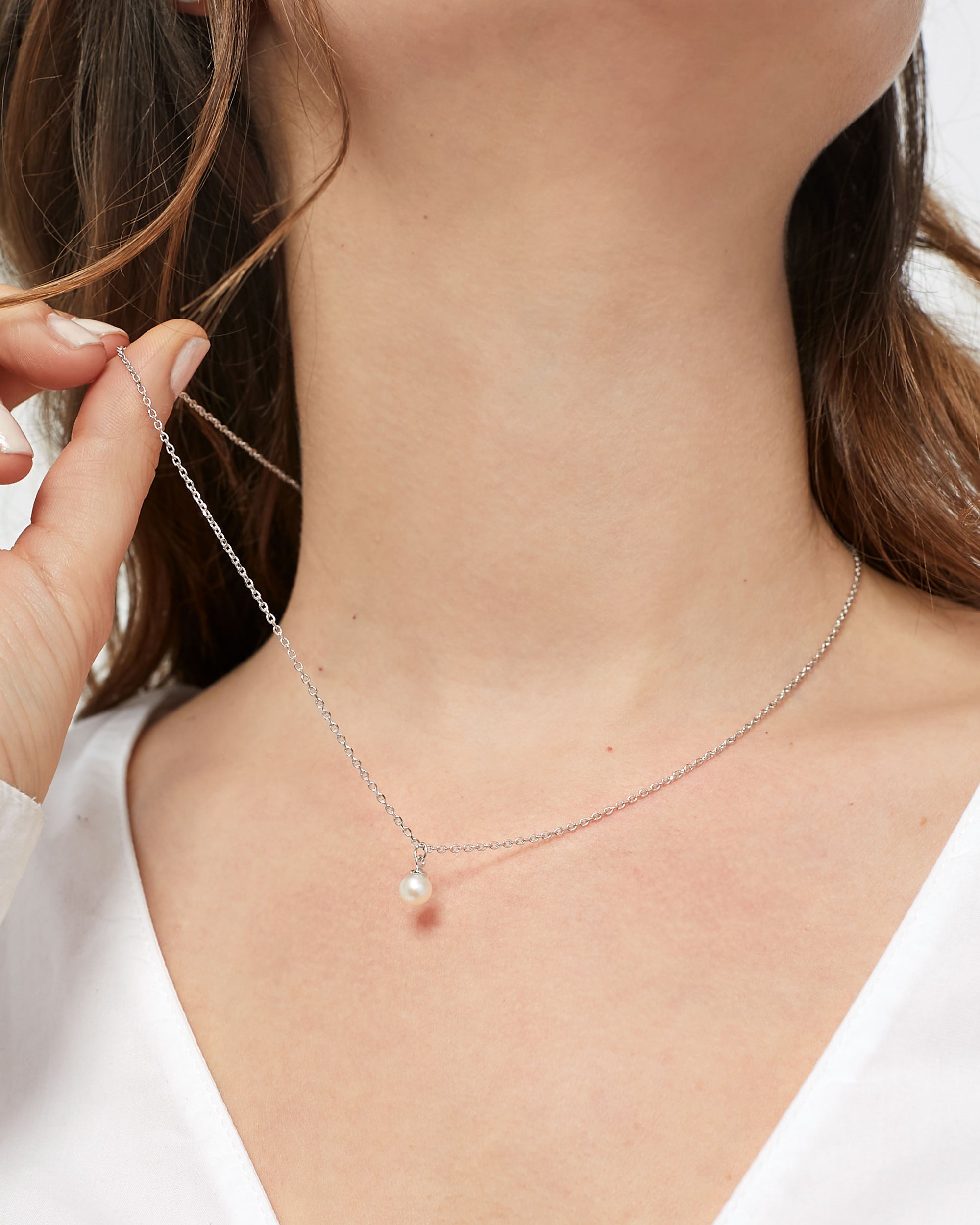 Colgante con Perla de Agua Dulce Redonda 5-5,5 mm y Plata de Ley Secret & You