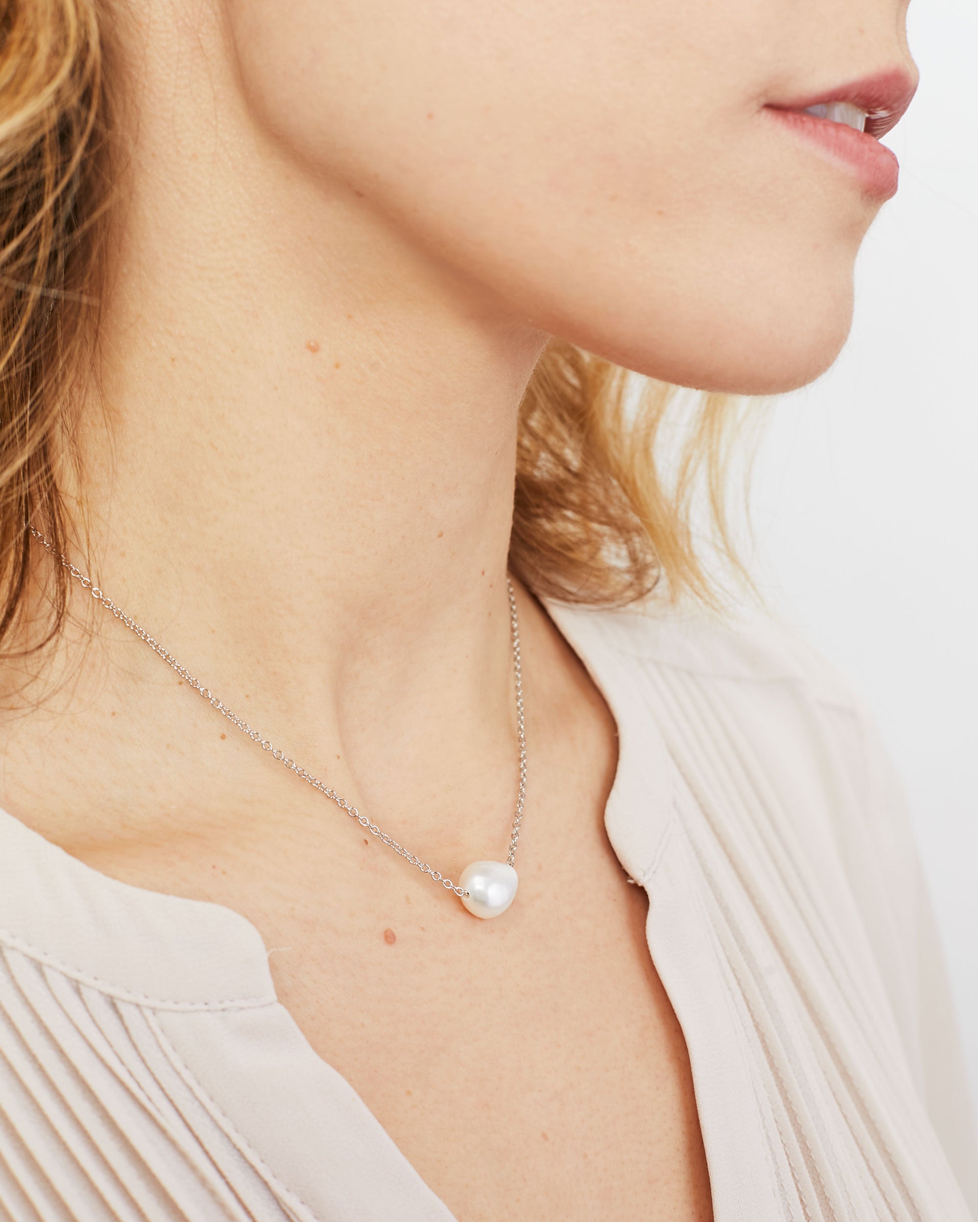 Colgante Perla de Agua Dulce Barroca de 10 - 11 mm y Plata de ley Secret & You