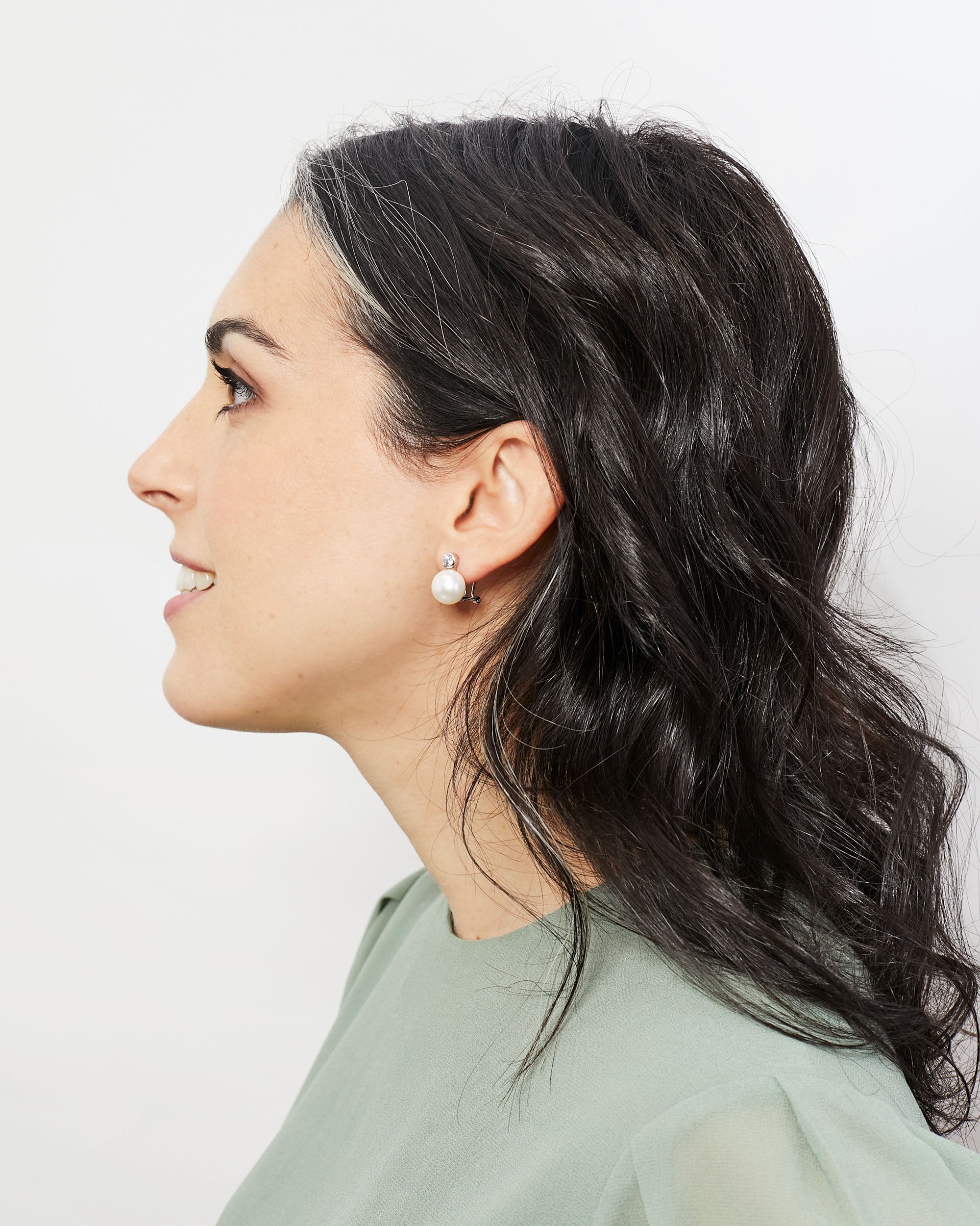 Pendientes de Mujer con Perlas Botón Cultivadas y Circonitas Secret & You