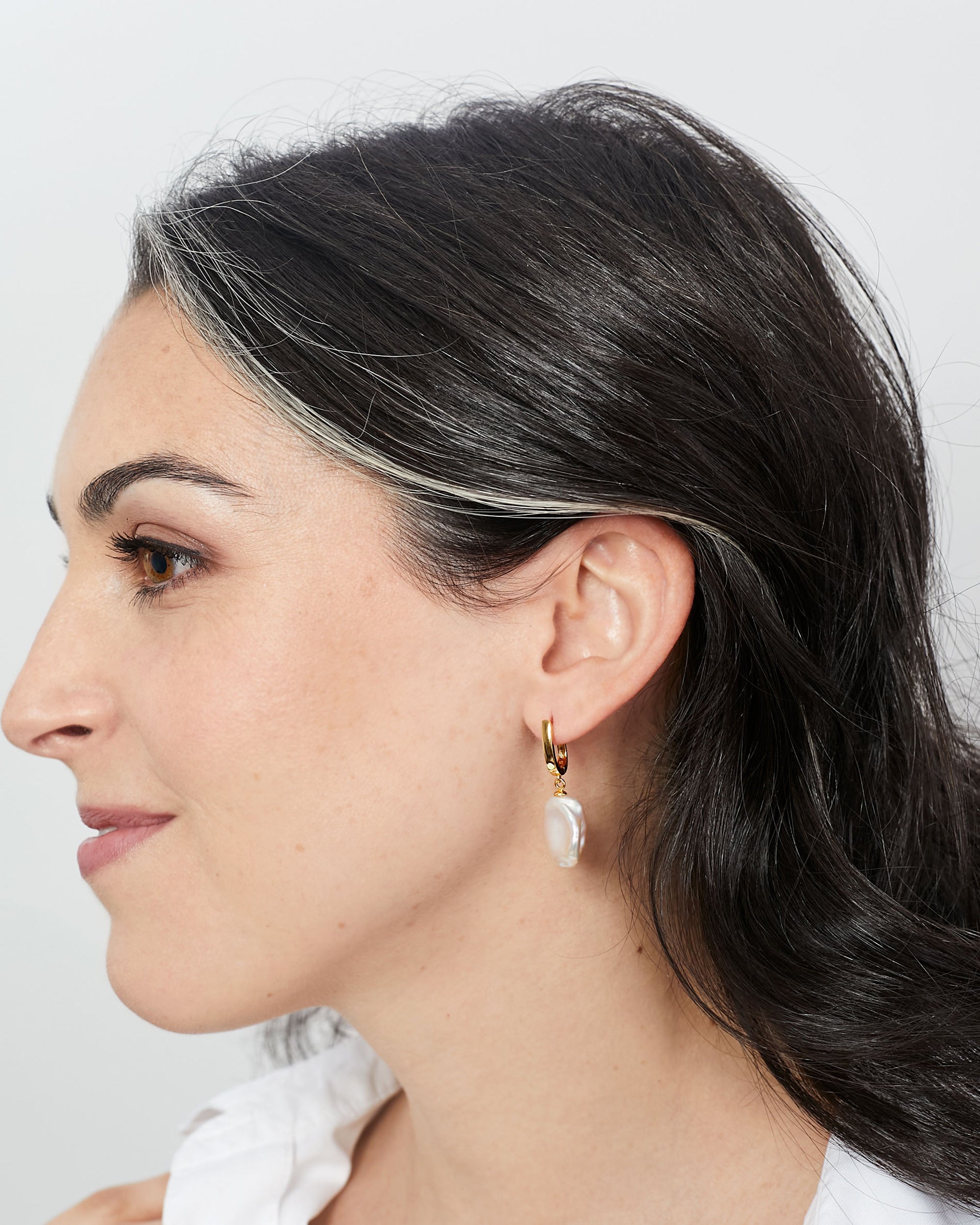 Pendientes Perlas Barrocas Keshi Agua Dulce 12-13 mm Plata de Ley Bañada en Oro 18K Secret & You