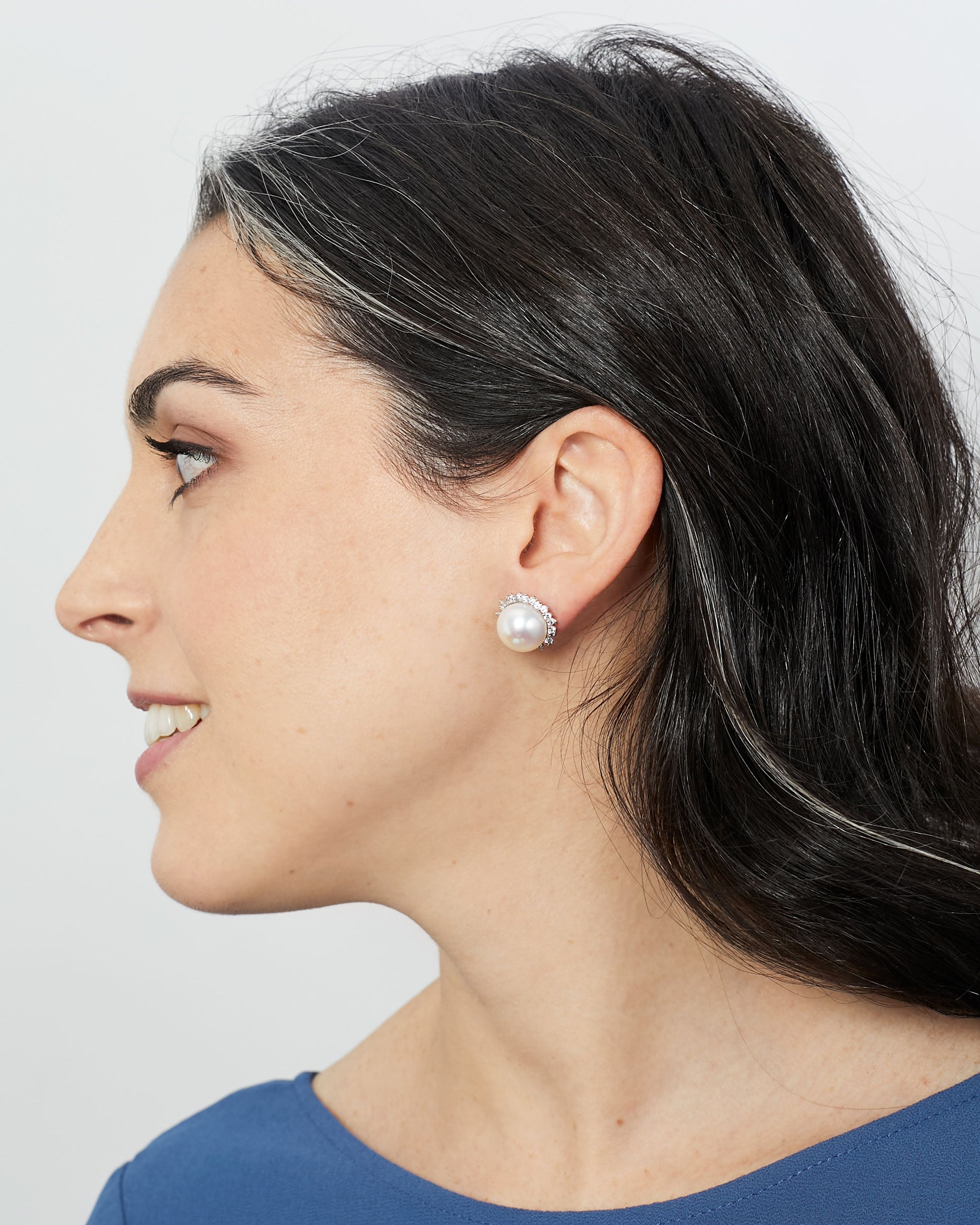 Pendientes de Perlas Botón Rodeados de Circonitas Secret & You