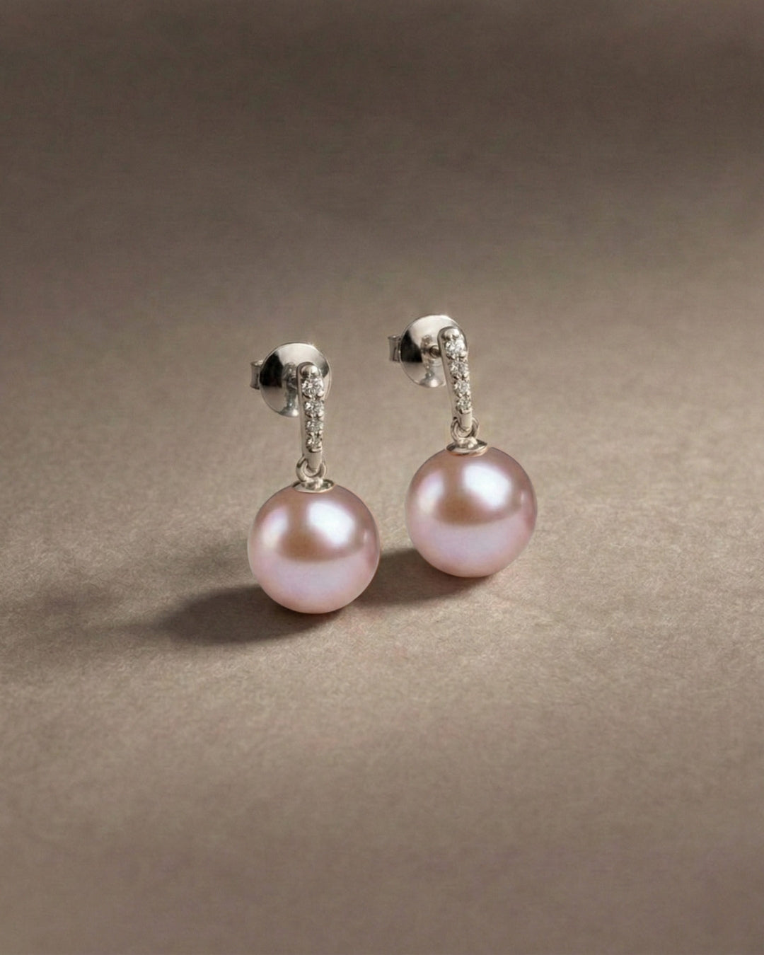 Pendientes Alyssa con Perlas Cultivadas de Agua Dulce Lavanda AAA | SY Perlas