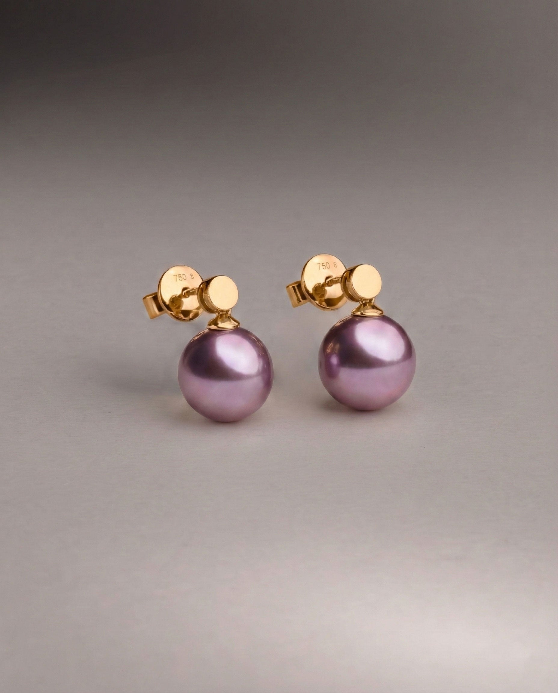 Pendientes Cassia con Perlas Adua Dulce Edison Moradas 8-9 mm | SY Perlas