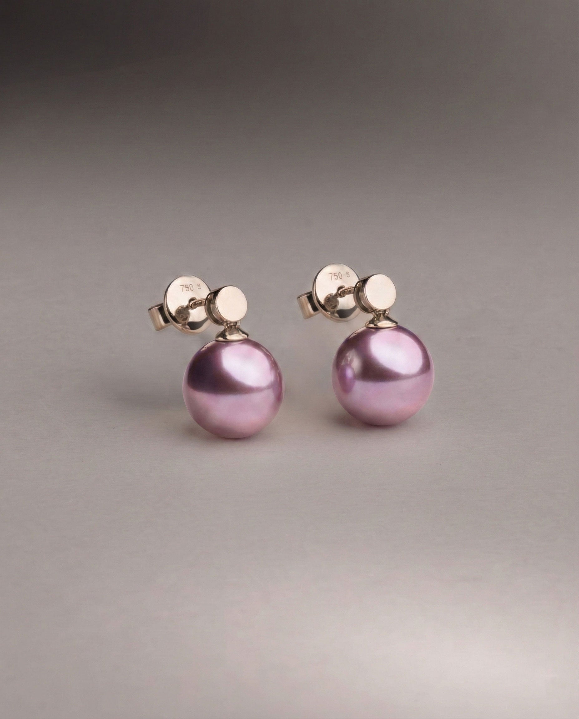 Pendientes Cassia con Perlas Adua Dulce Edison Moradas 8-9 mm | SY Perlas