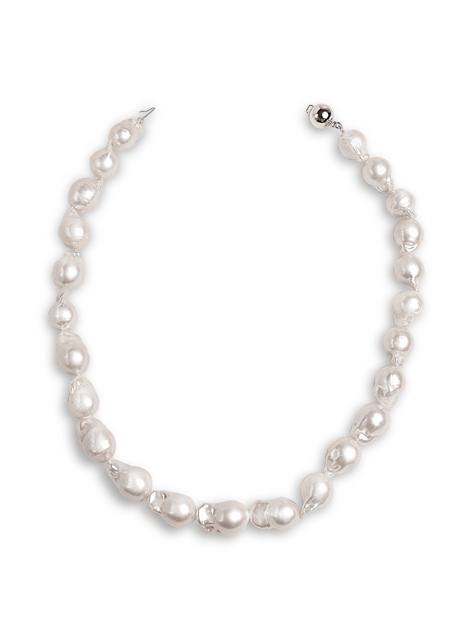 Collar de Perlas de Agua Dulce Barrocas de 12-13mm, 42cm.