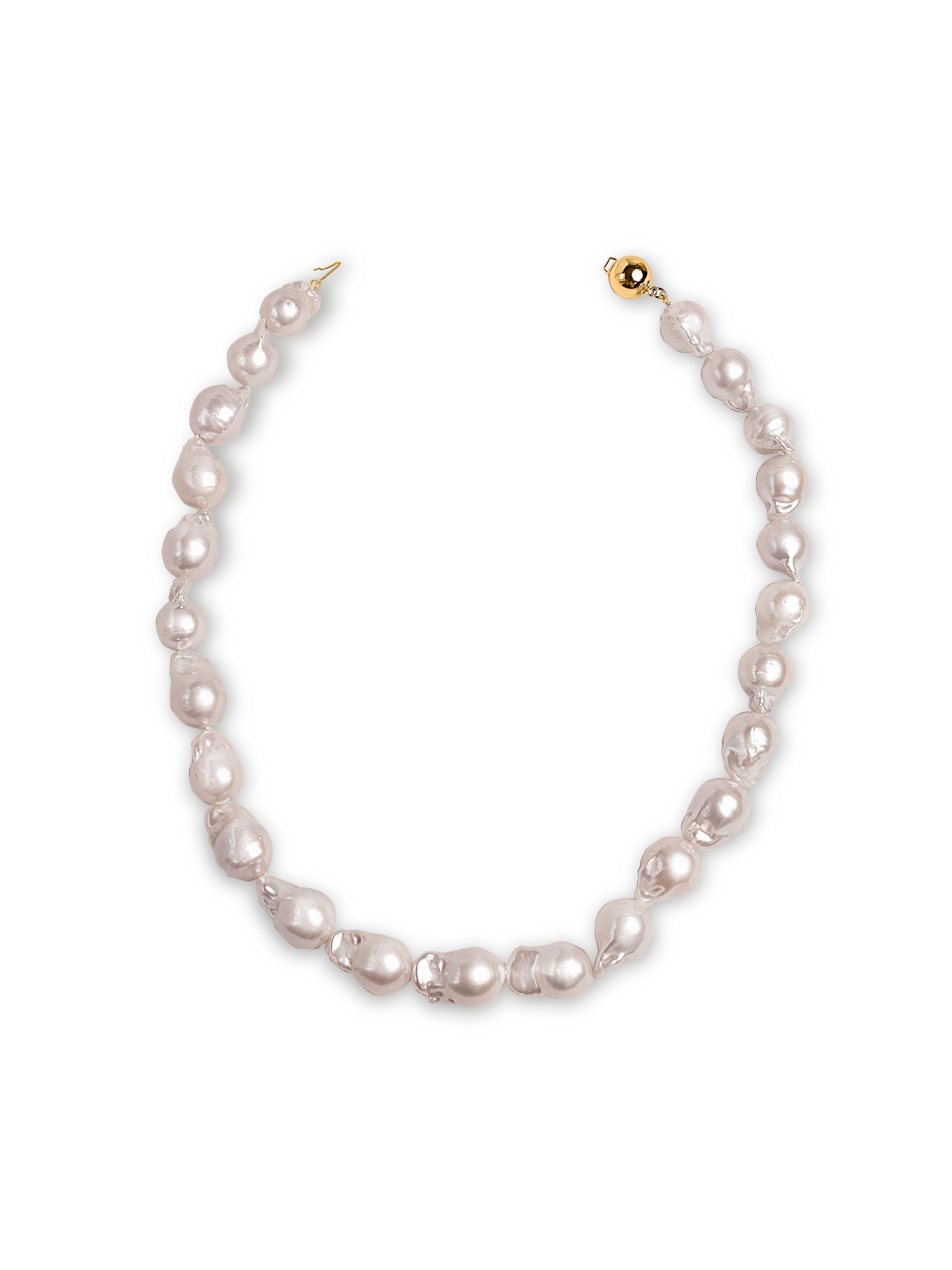 Foto Collar de Perlas de Agua Dulce Barrocas de 10-12mm
