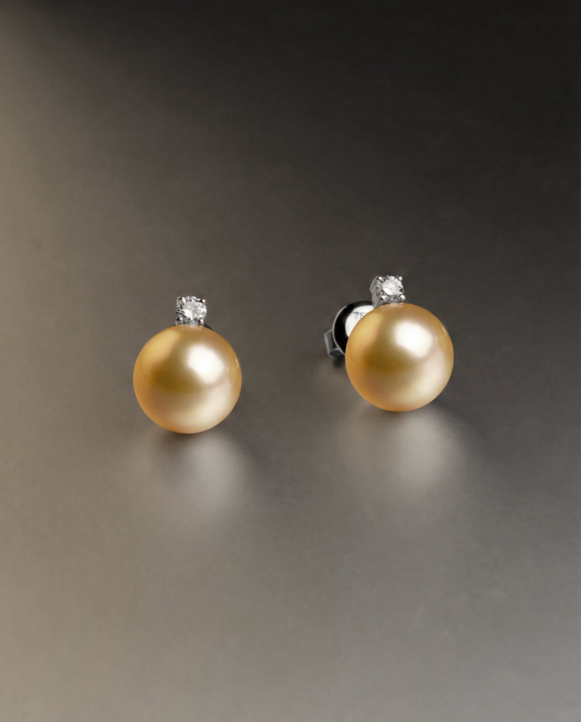 Pendientes Elara Perlas Mar del Sur doradas Oro 18k SY Perlas