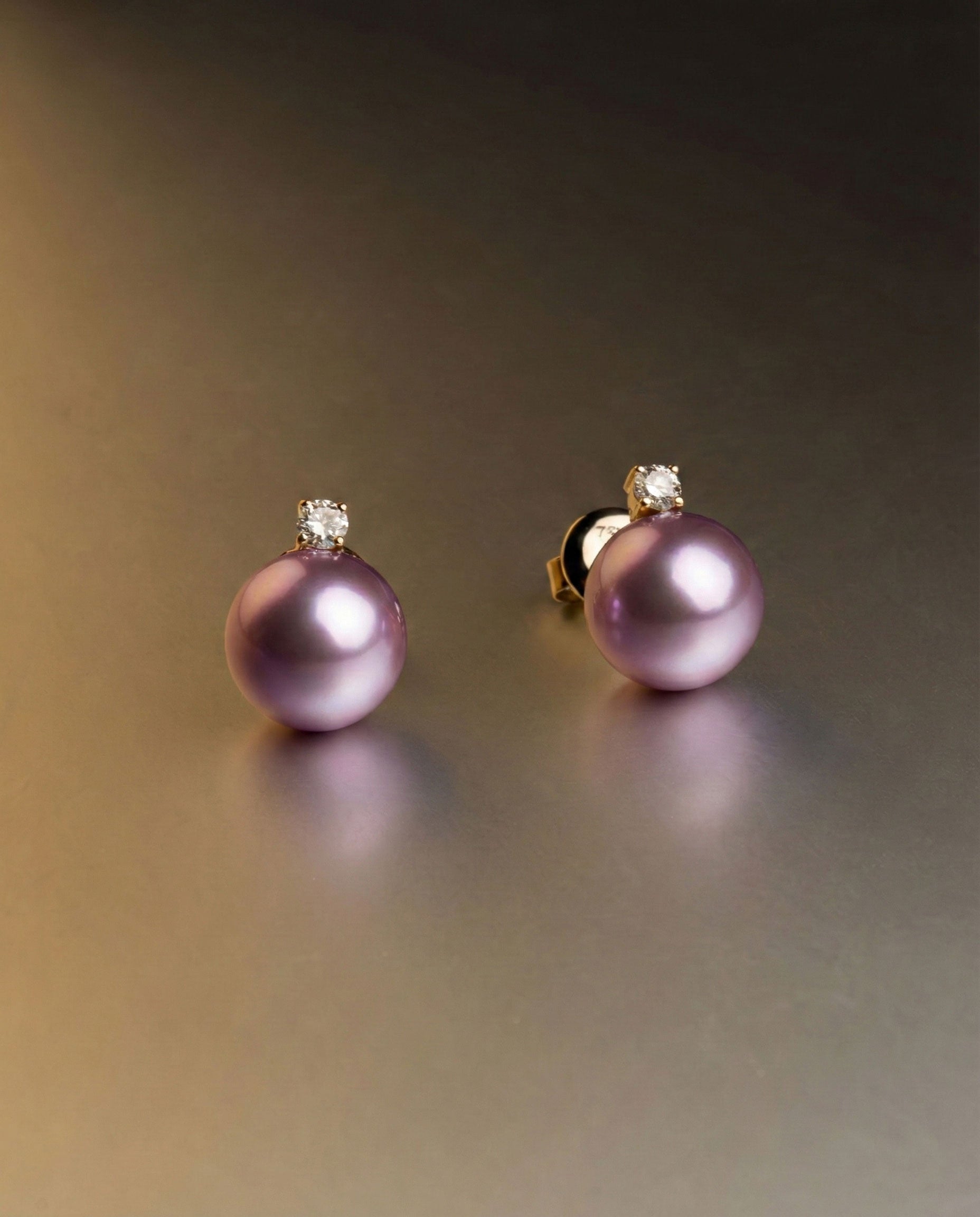 Pendientes Elara con Perlas de Agua Dulce Edison Moradas 8-9 mm | SY Perlas