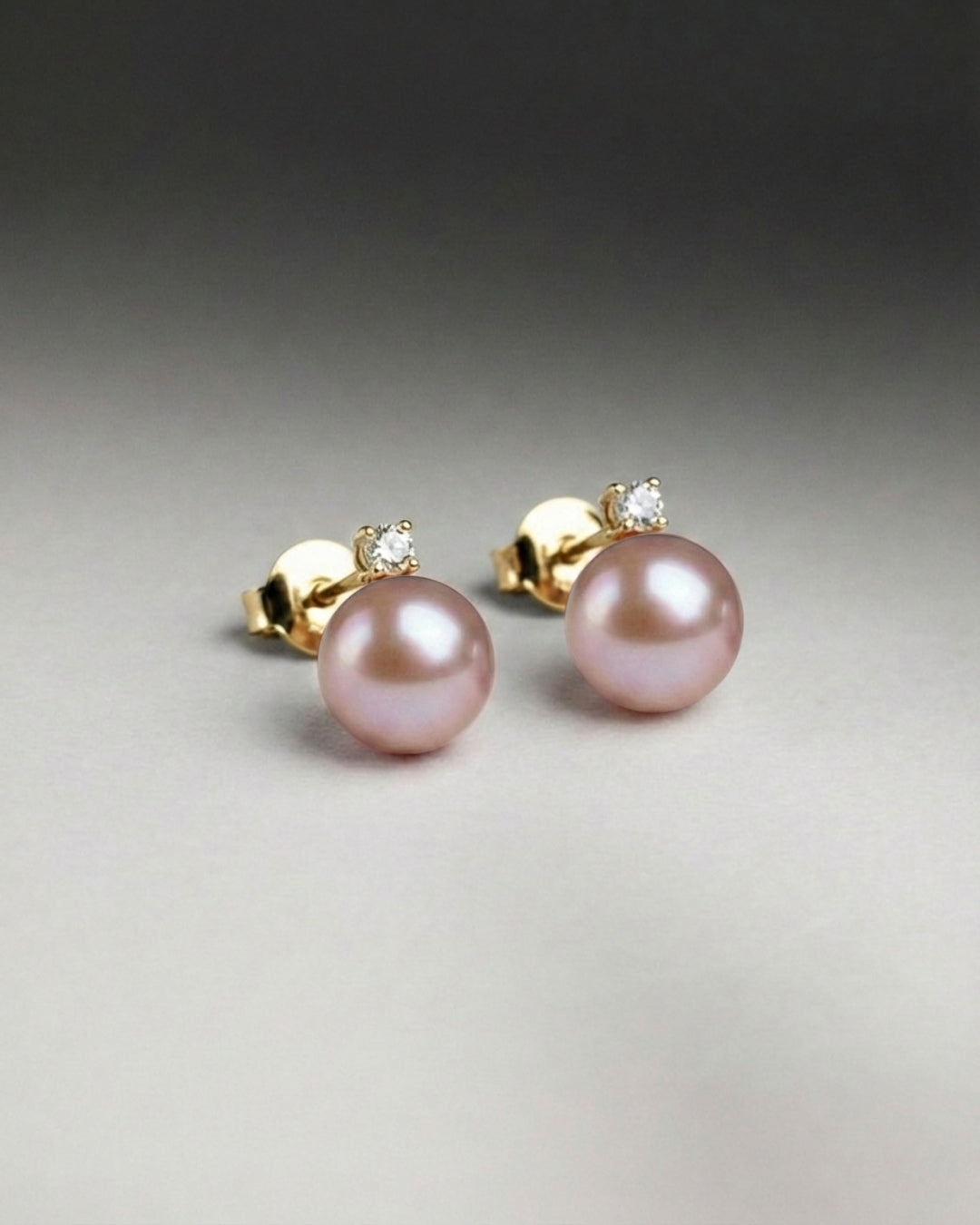 Pendientes Elara con Perlas Cultivadas Agua Dulce Lavanda AAA | SY Perlas