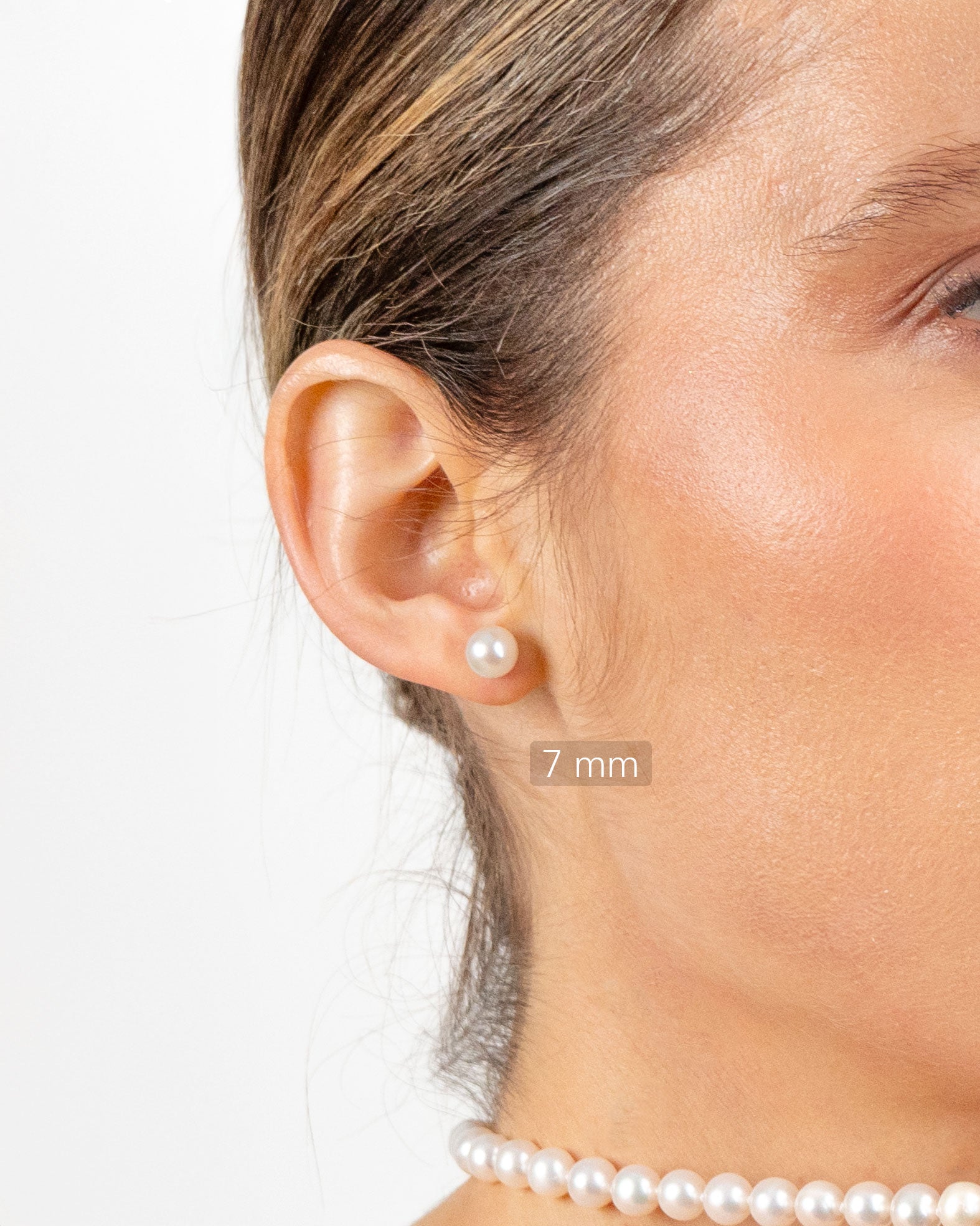 Pendientes de Perlas de Agua Dulce Botón y Oro blanco 18k Secret & You