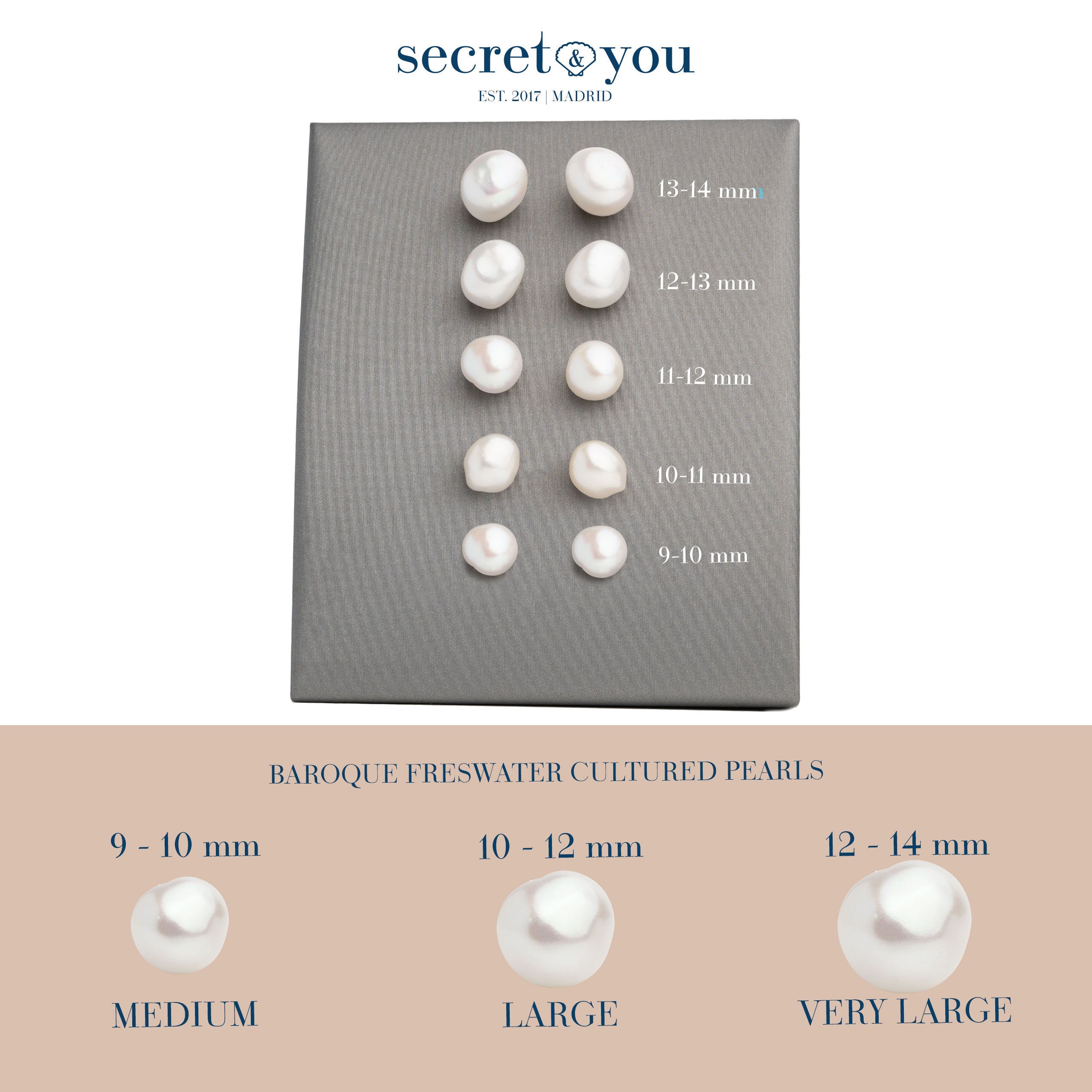 Pendientes de Perlas Barrocas de Agua Dulce Secret & You