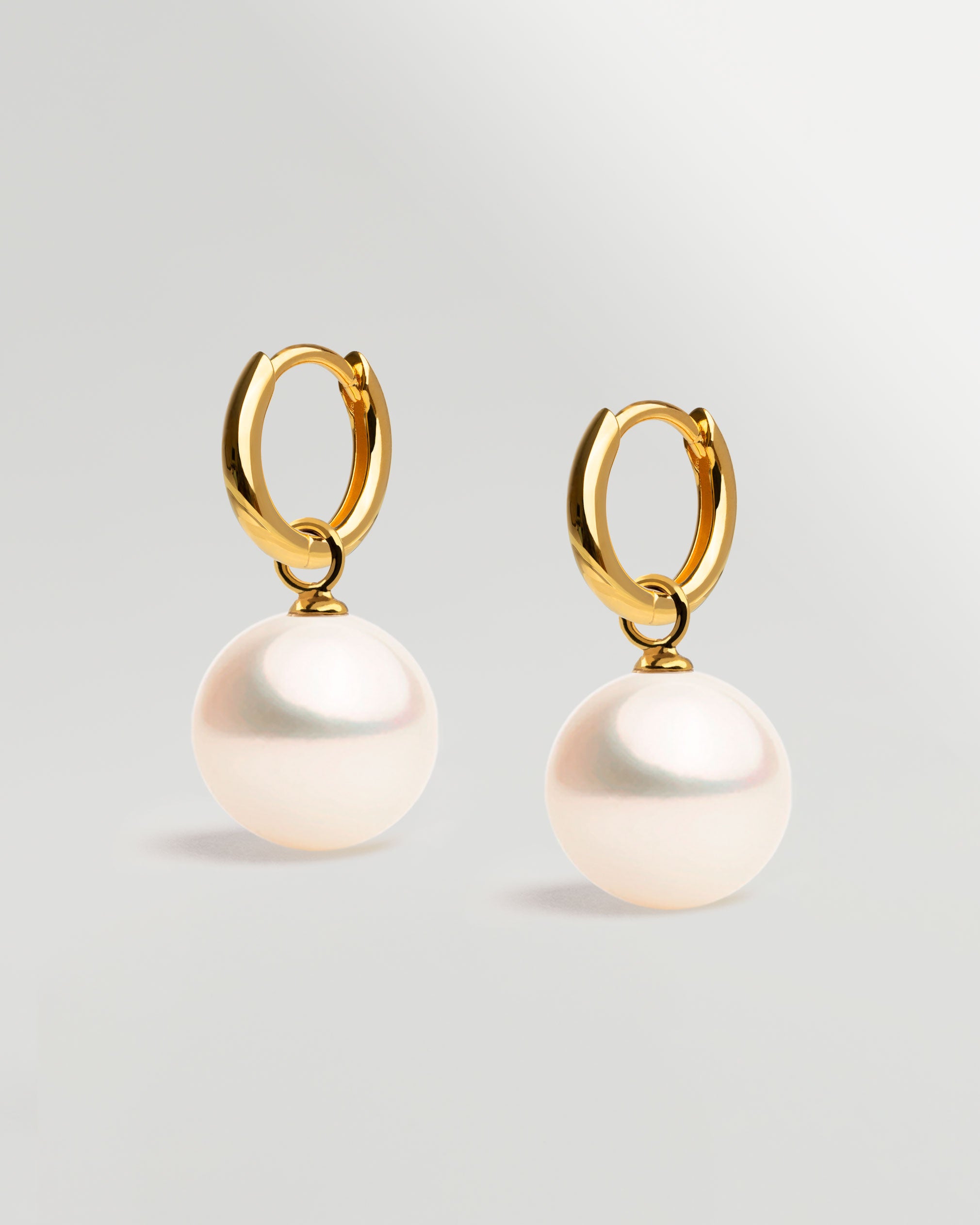 Aros de oro vermeil con perla redonda 12mm