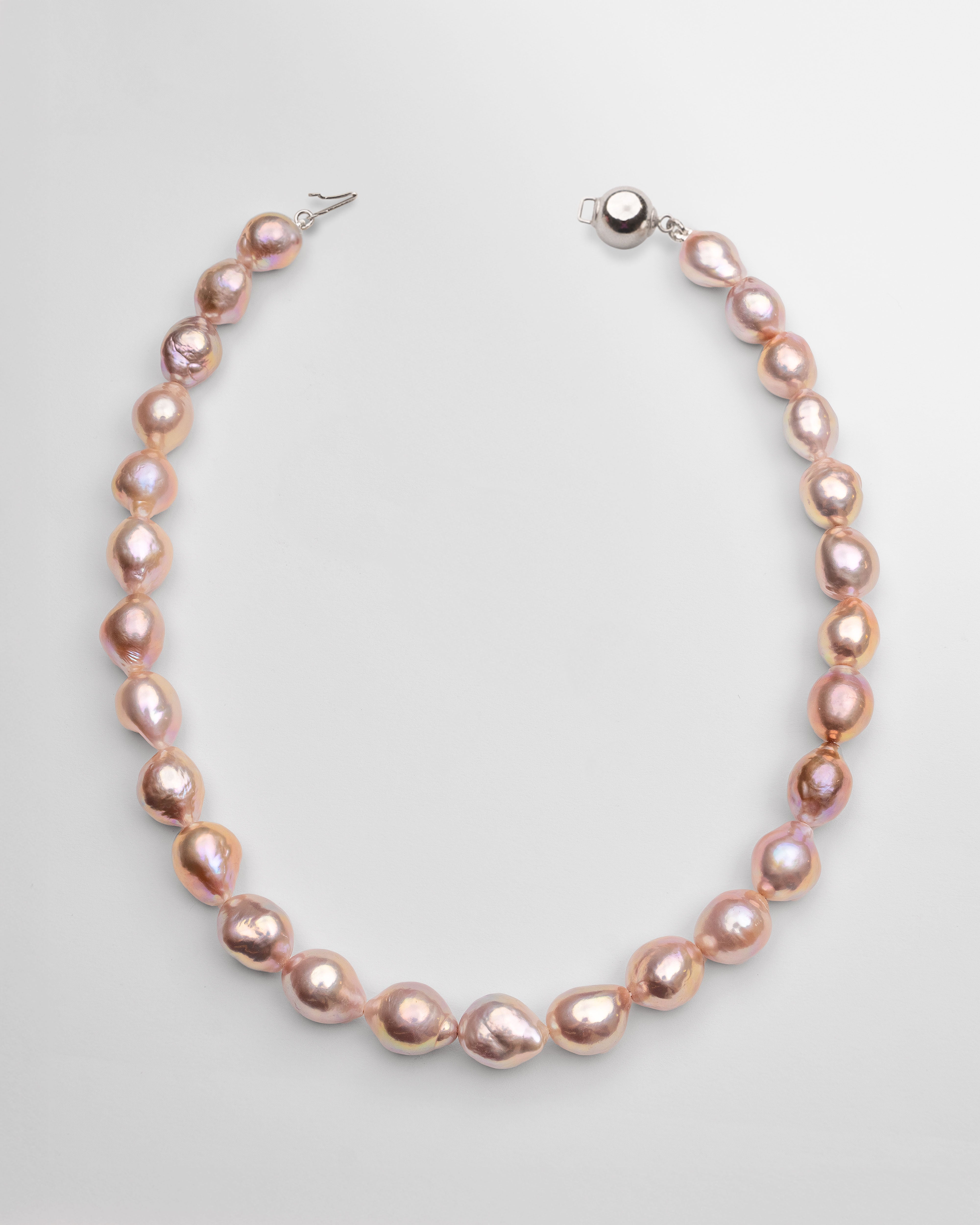 Collar de perlas de agua dulce barrocas multicolor natural 11-13mm y 45 cm largo SY Perlas