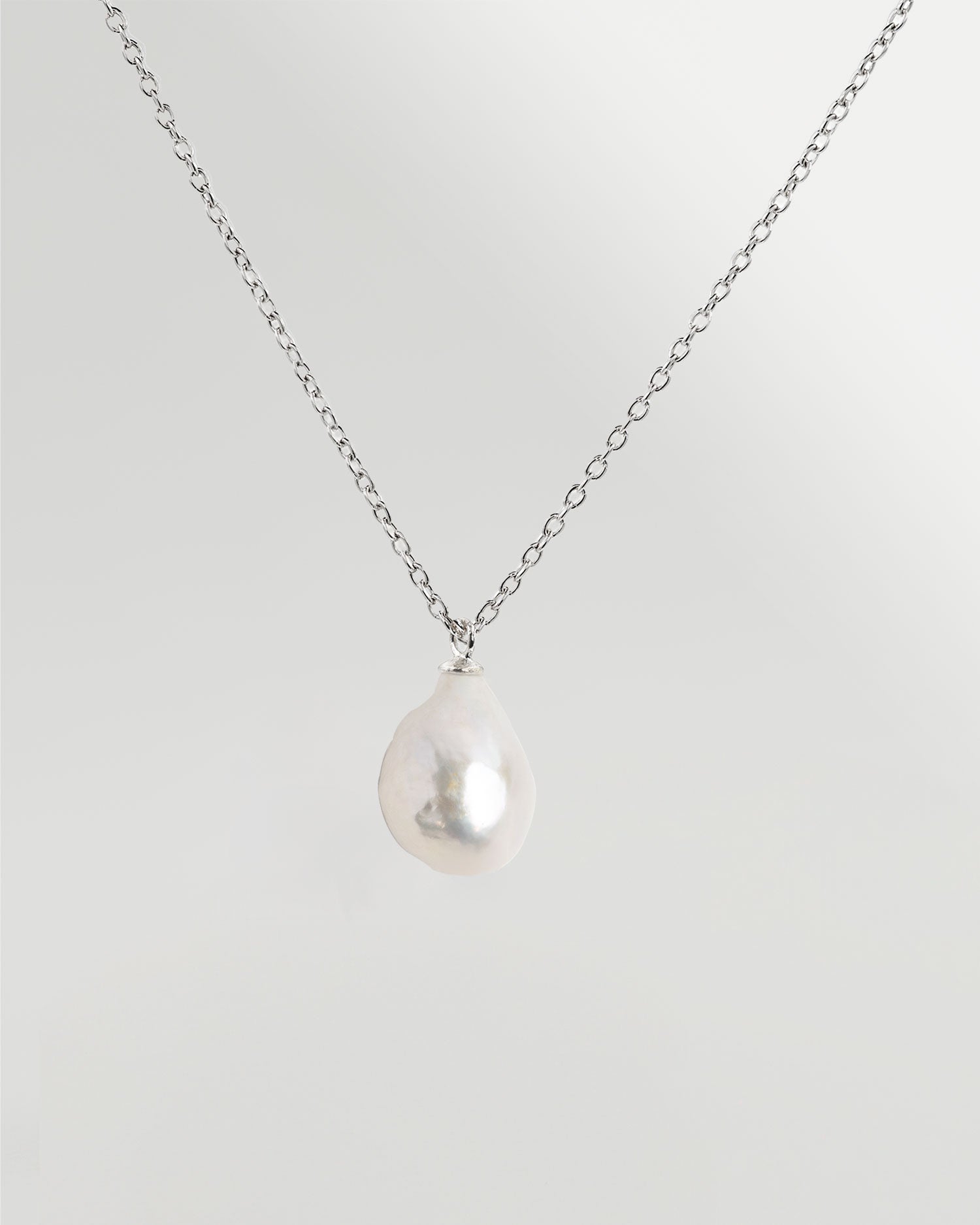 Colgante Perla de Agua Dulce Edison Barroca de 12-13 mm y Plata de ley 