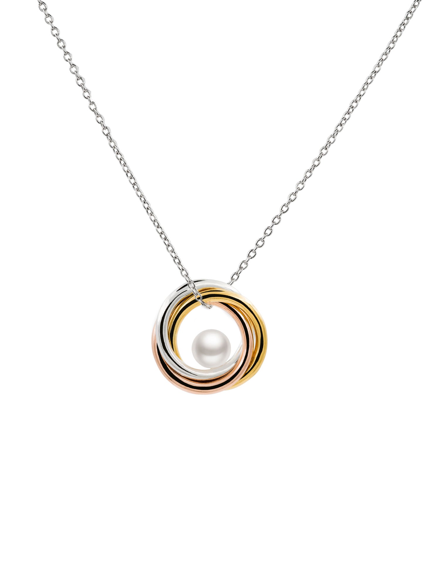 Colgante con Perla de Agua Dulce Redonda 5-5,5 mm y Anillos Bañados en Oro Secret & You