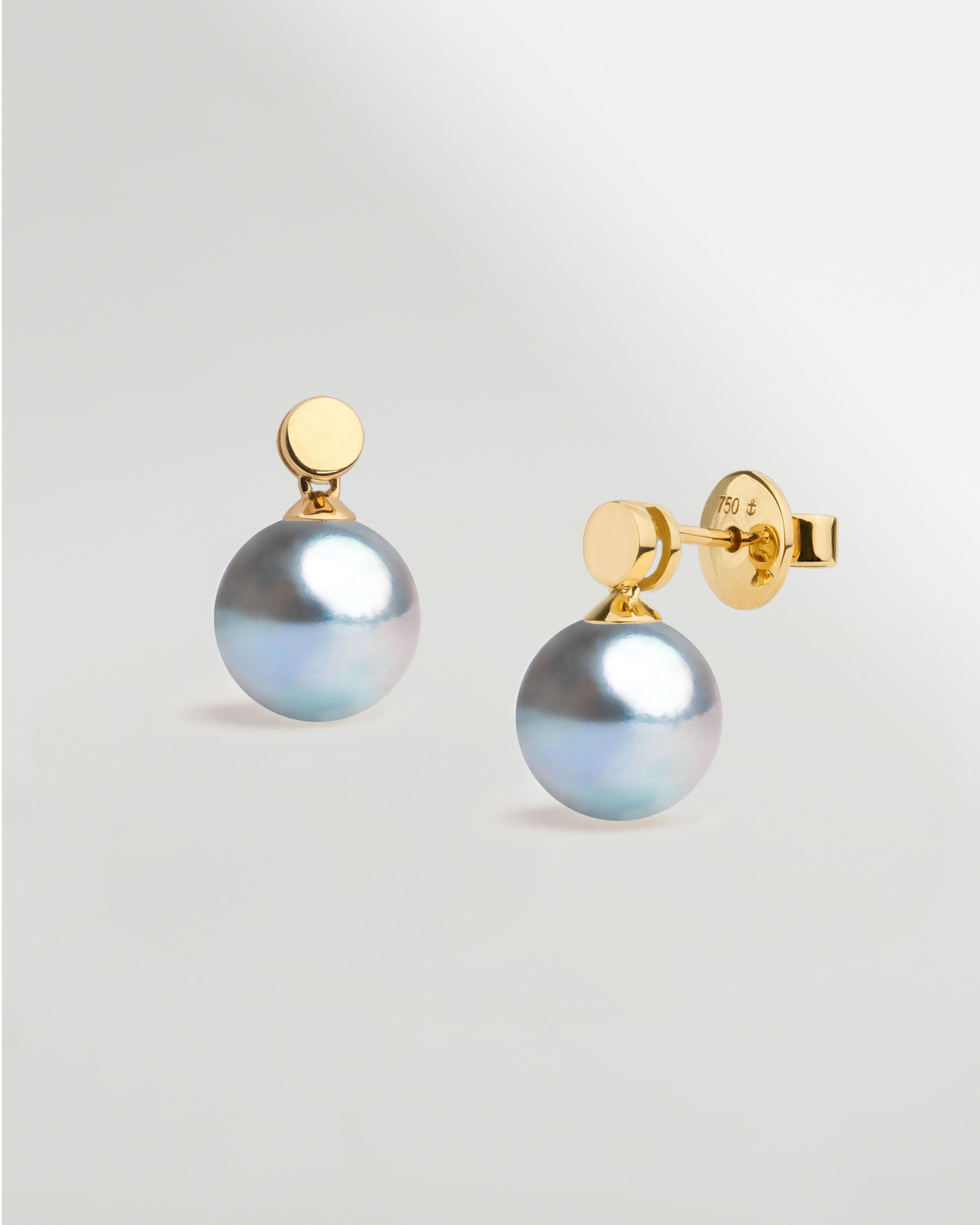 Pendientes Cassia Blue Akoya en Oro 18k | SY Perlas