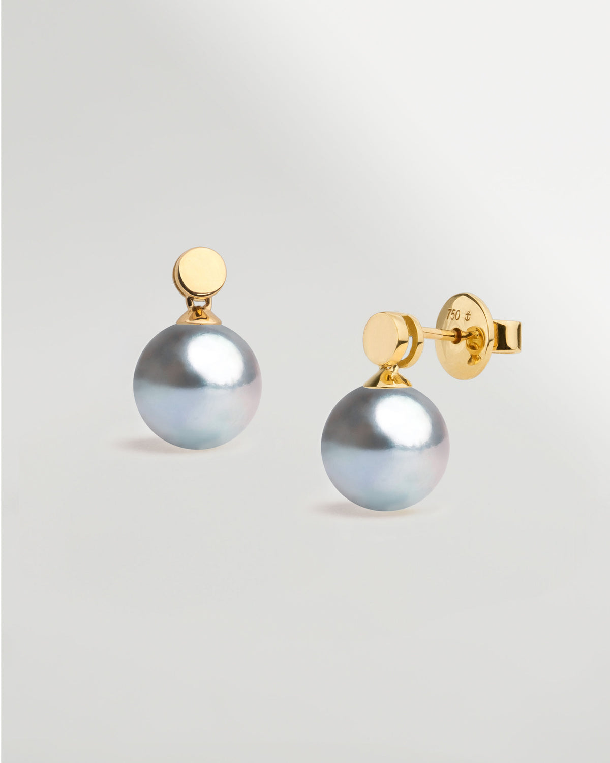 Pendientes Cassia Blue Akoya en Oro 18k | SY Perlas